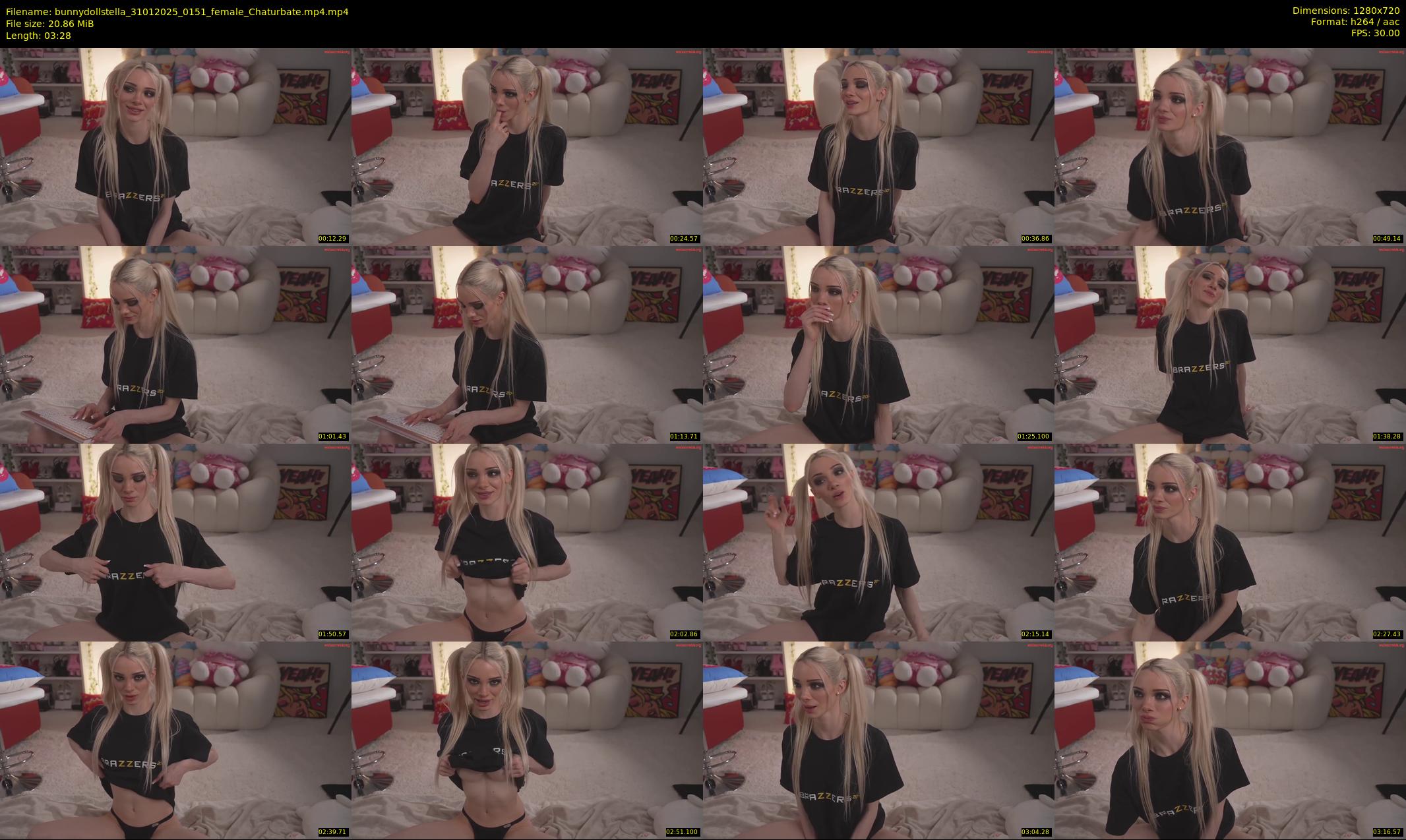 bunnydollstella — 4 minute Chaturbate female cam show recording, 720p, Jan 31, 2025