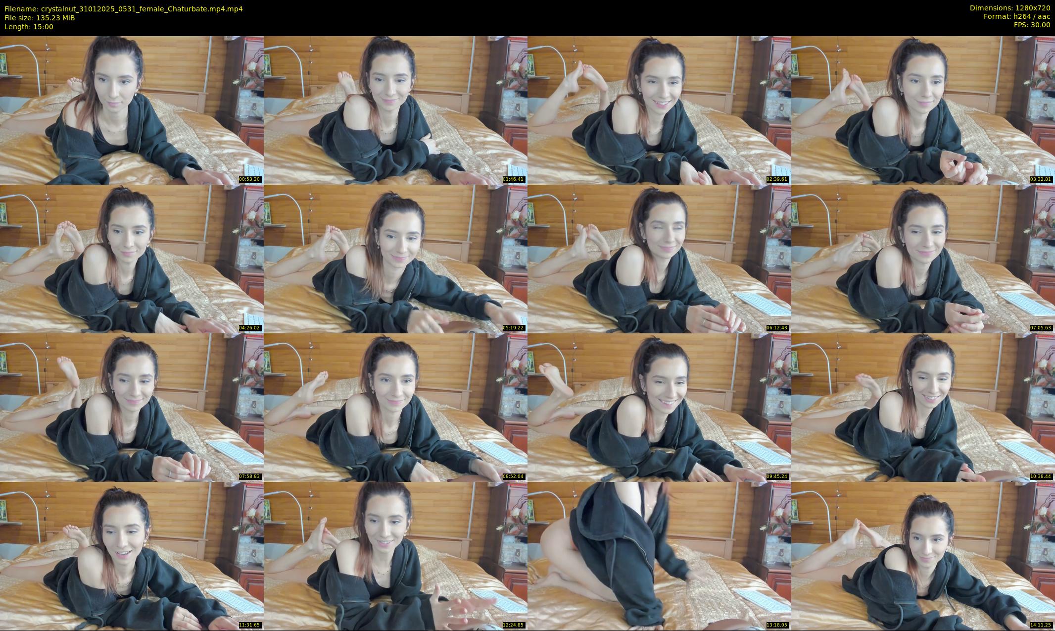 crystalnut — 15 minute Chaturbate female cam show recording, 720p, Jan 31, 2025