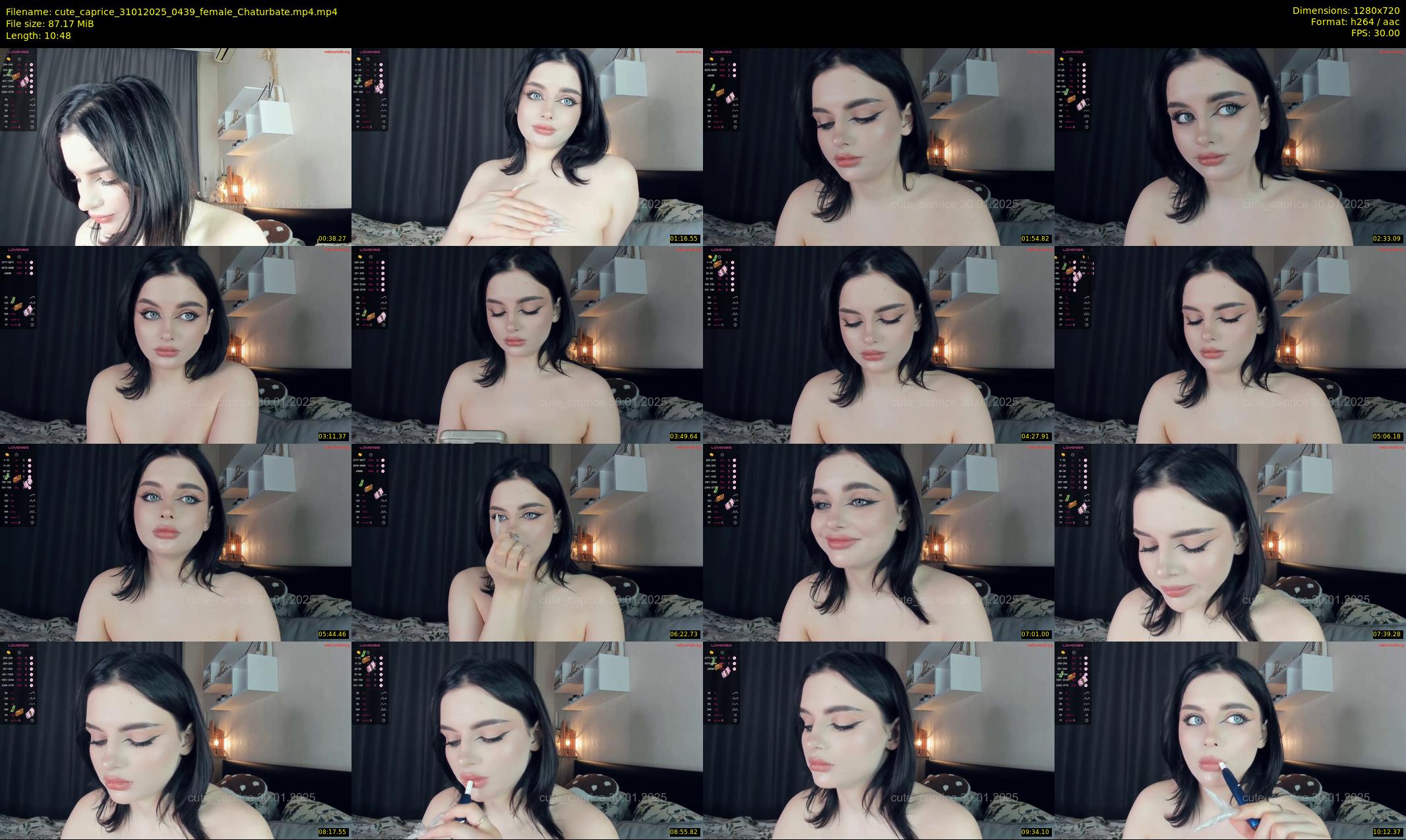 cute_caprice — 11 minute Chaturbate female cam show recording, 720p, Jan 31, 2025