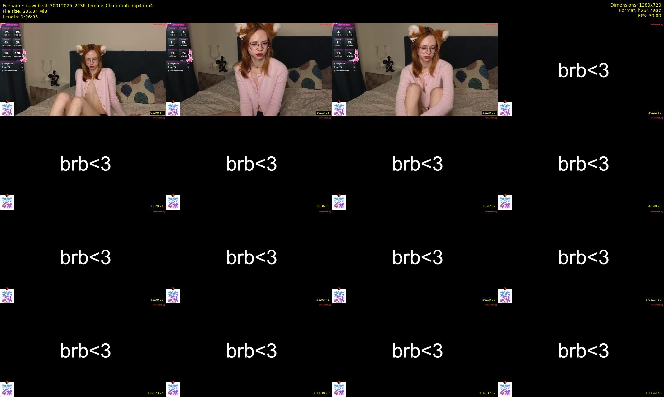 dawnbeat — 87 minute Chaturbate female cam show recording, 720p, Jan 30, 2025