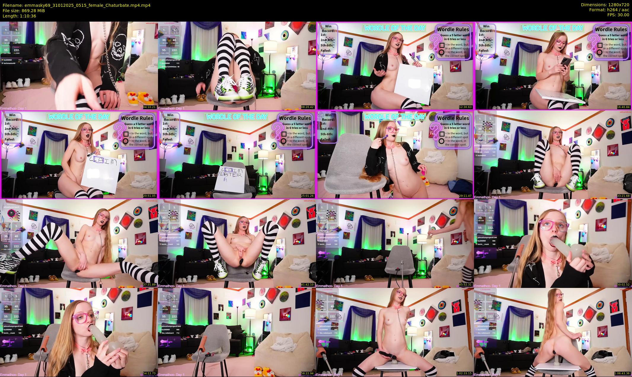 emmasky69 — 71 minute Chaturbate female cam show recording, 720p, Jan 31, 2025