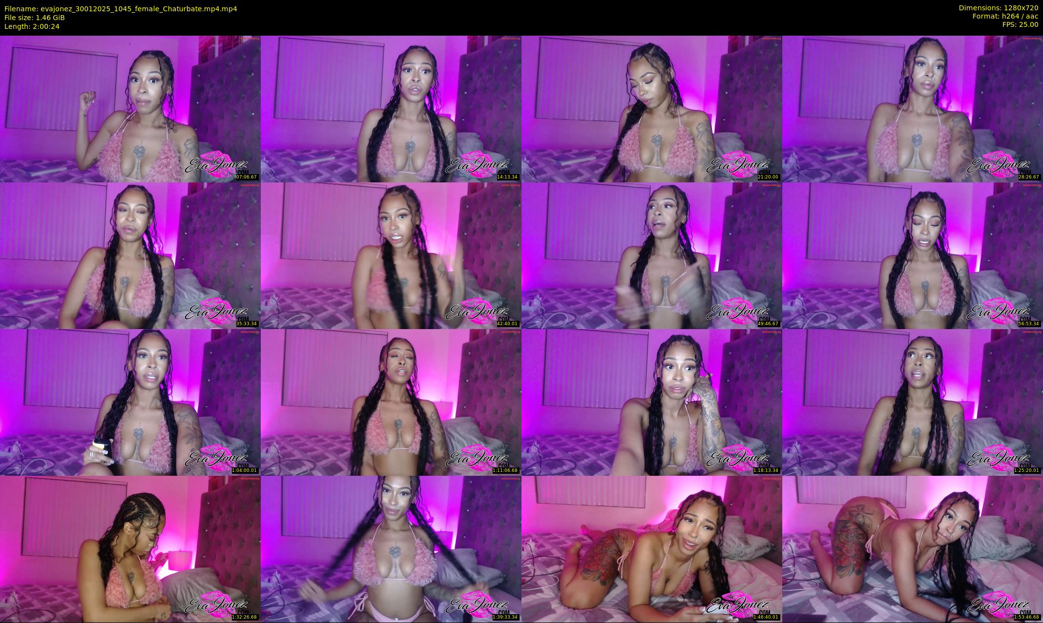 evajonez — 121 minute Chaturbate female cam show recording, 720p, Jan 30, 2025