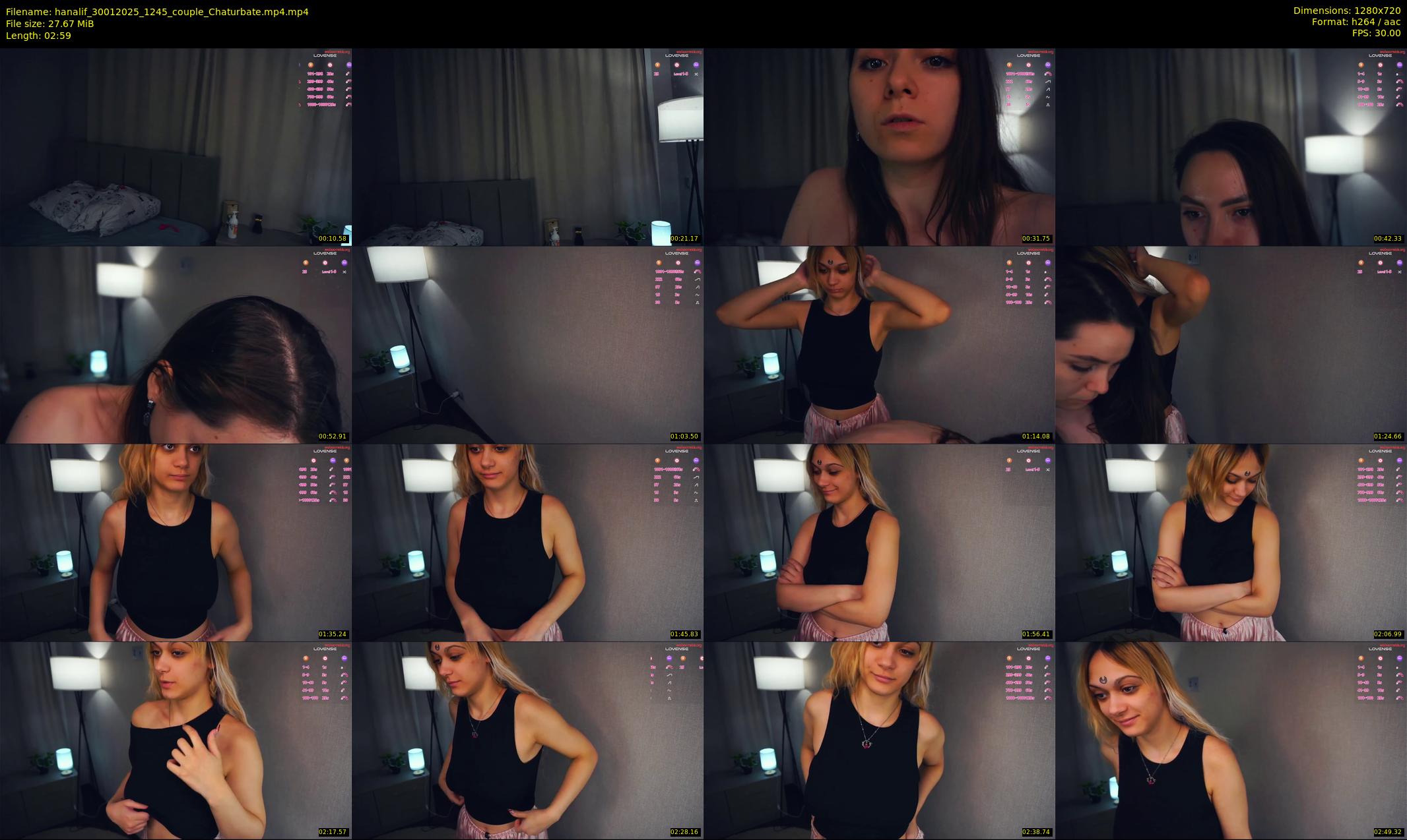 hanalif — 3 minute Chaturbate female cam show recording, 720p, Jan 30, 2025