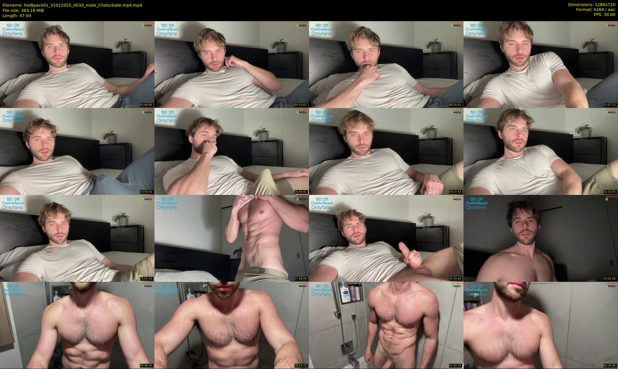 hot8pack01 — 48 minute Chaturbate male cam show recording, 720p, Jan 31, 2025