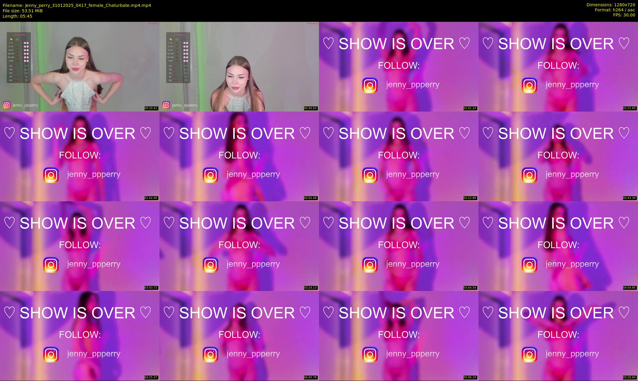 jenny_perry — 6 minute Chaturbate female cam show recording, 720p, Jan 31, 2025