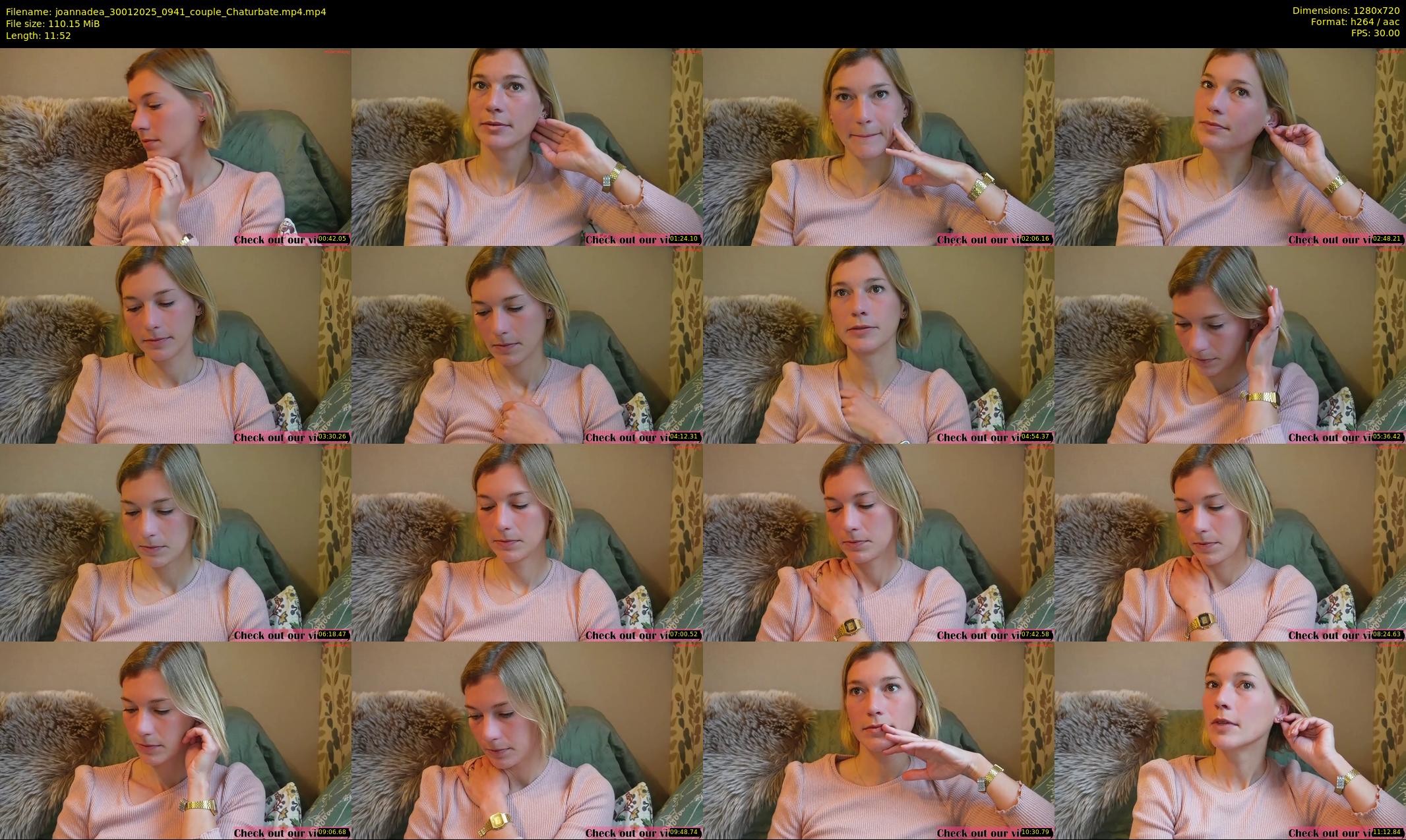 joannadea — 12 minute Chaturbate female cam show recording, 720p, Jan 30, 2025