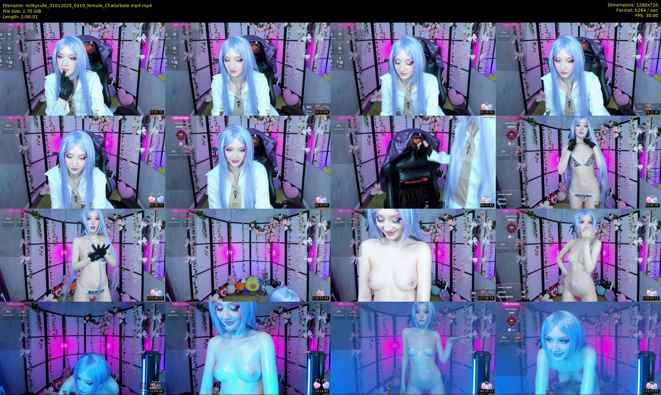 milkycute — 121 minute Chaturbate female cam show recording, 720p, Jan 31, 2025