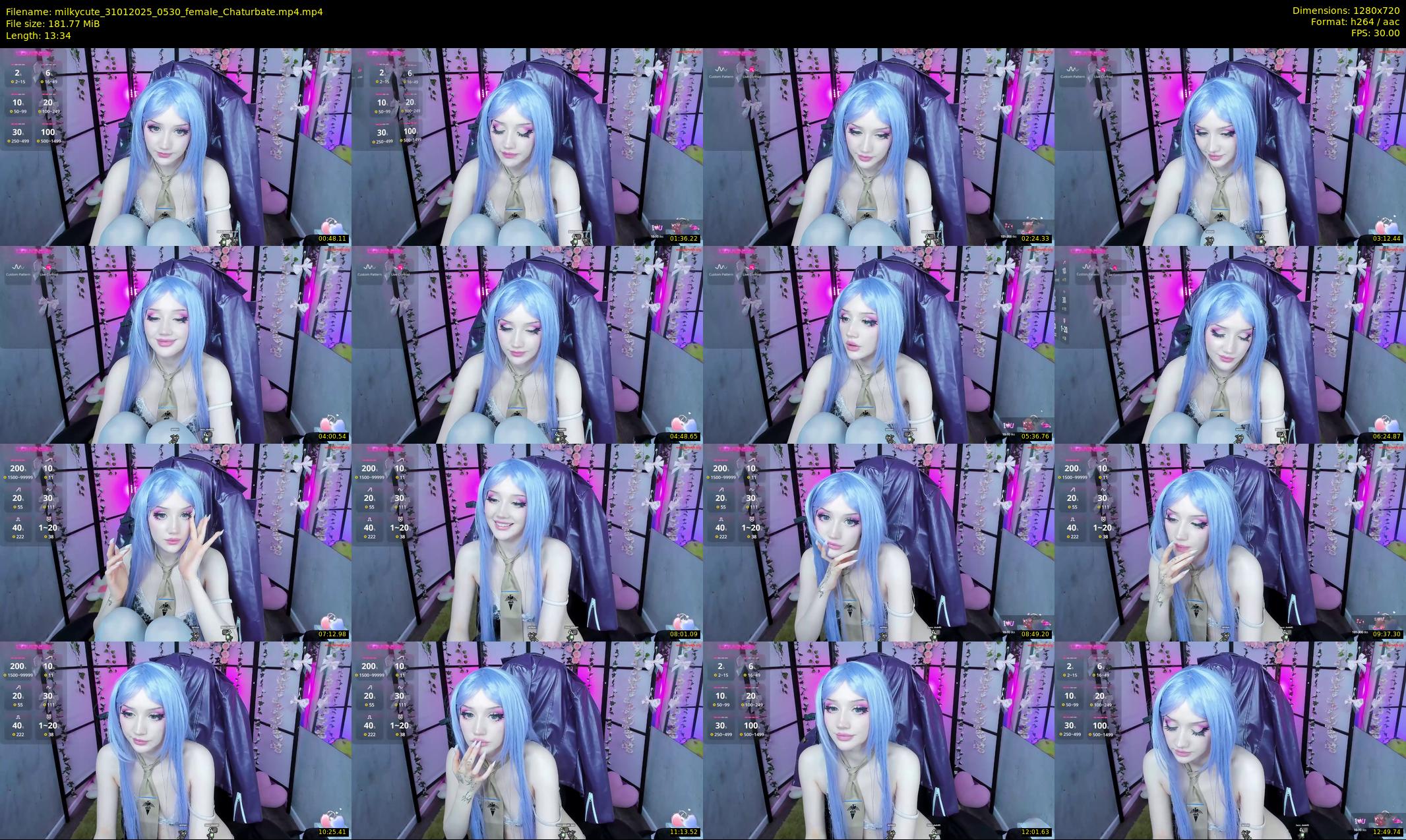 milkycute — 14 minute Chaturbate female cam show recording, 720p, Jan 31, 2025