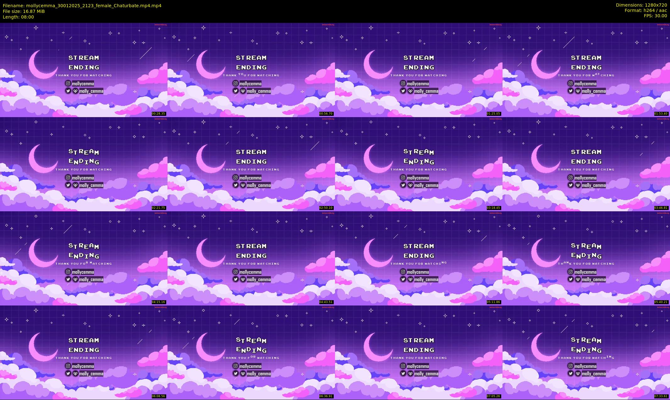 mollycemma — 8 minute Chaturbate female cam show recording, 720p, Jan 30, 2025