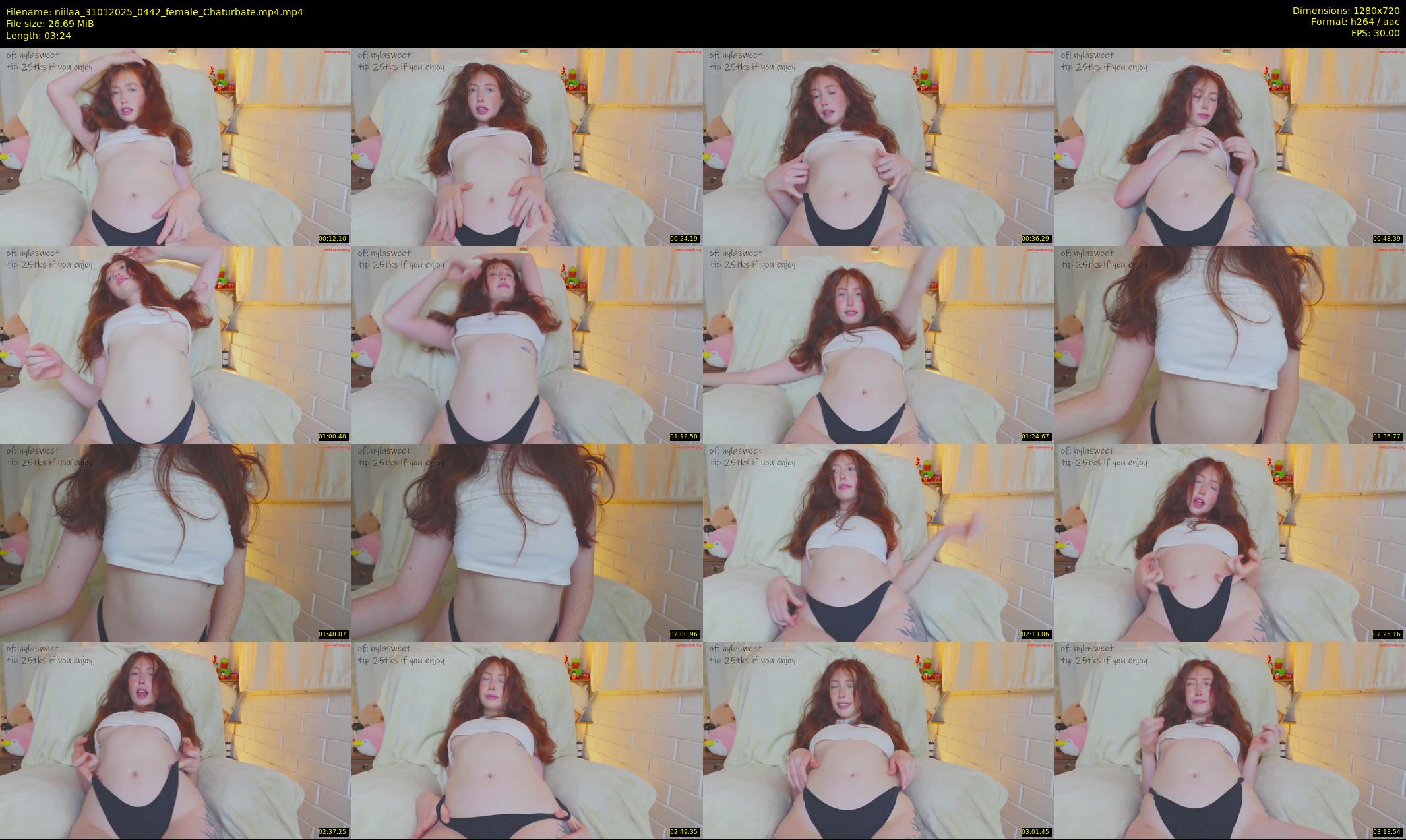 niilaa — 4 minute Chaturbate female cam show recording, 720p, Jan 31, 2025