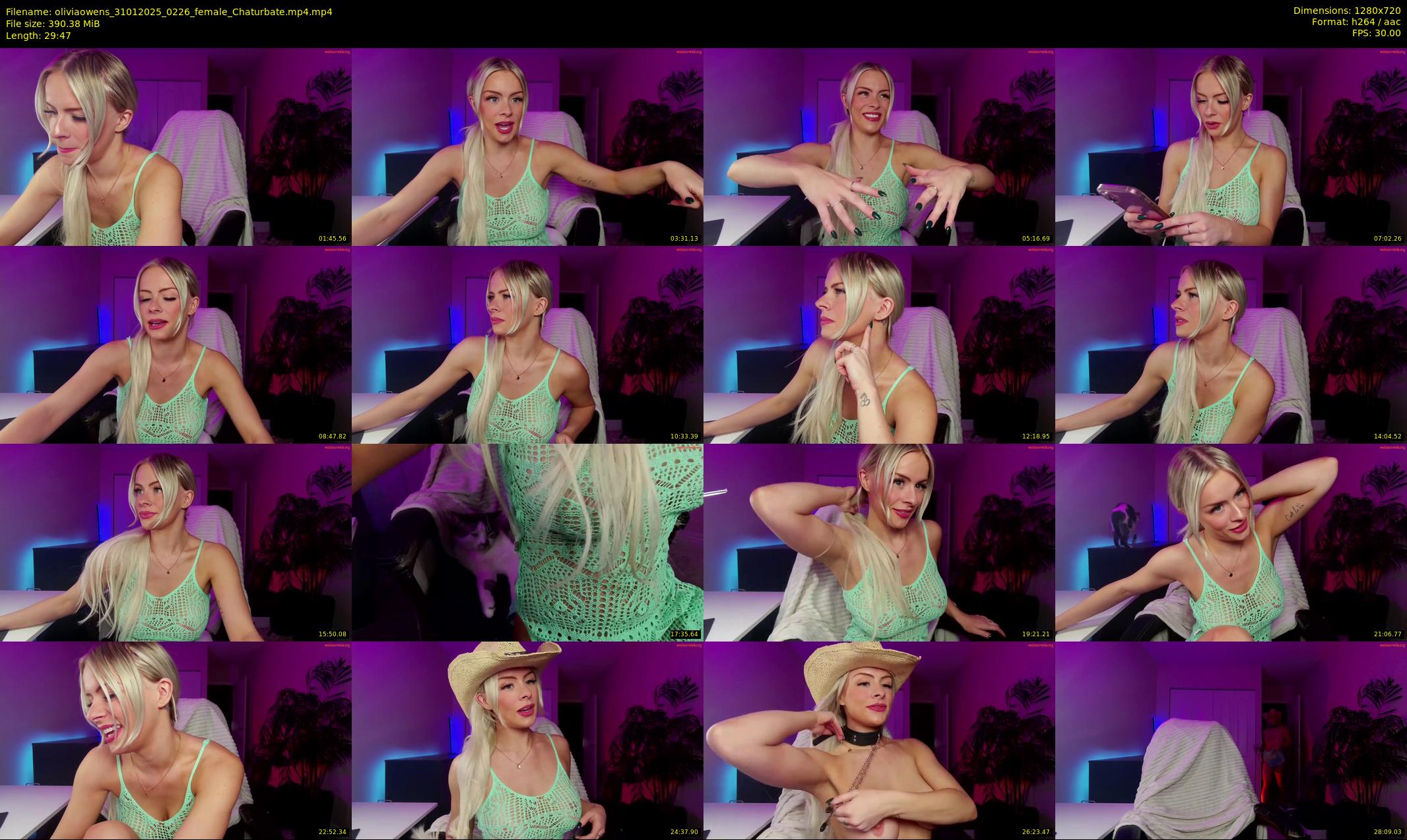 oliviaowens — 30 minute Chaturbate female cam show recording, 720p, Jan 31, 2025