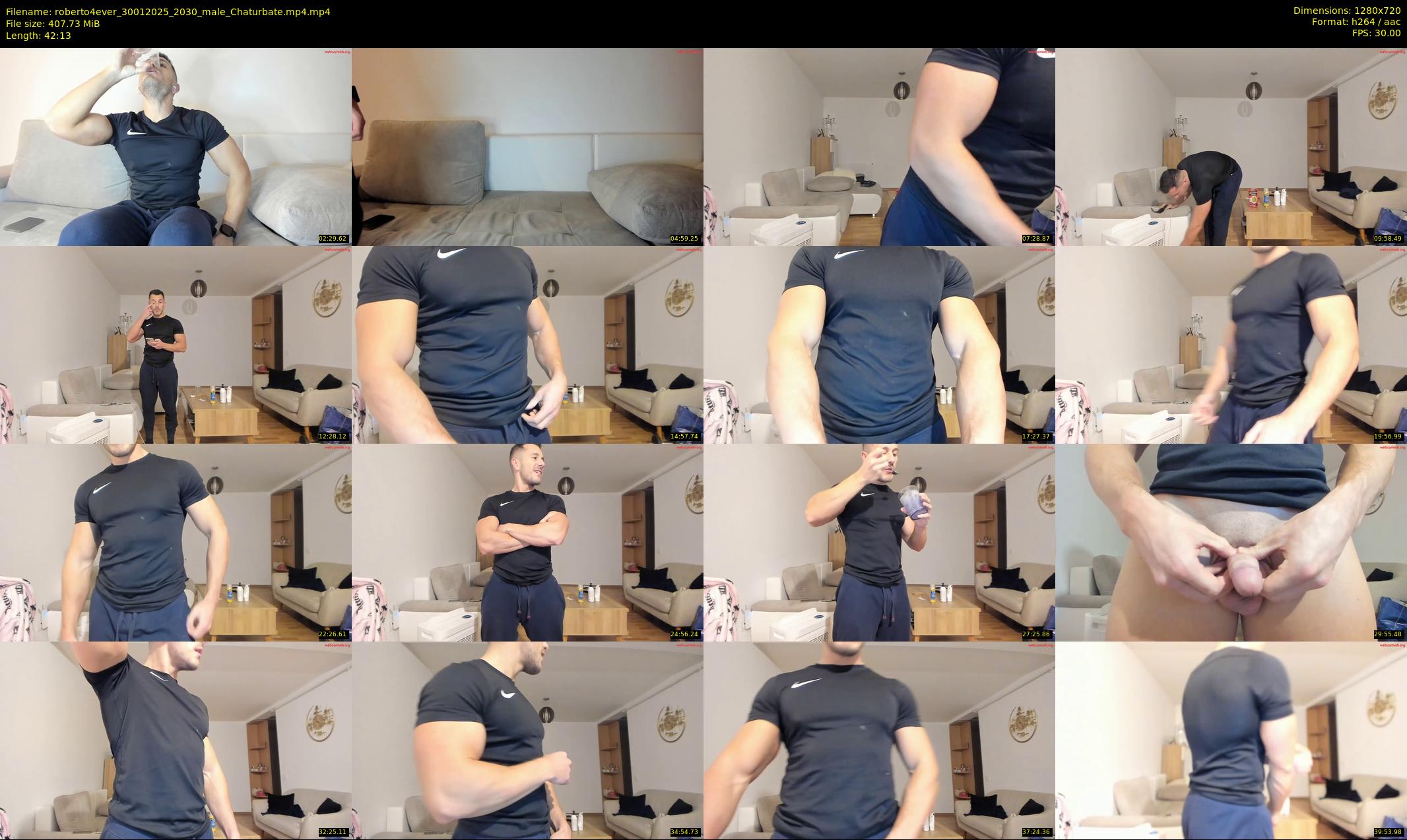 roberto4ever — 43 minute Chaturbate male cam show recording, 720p, Jan 30, 2025