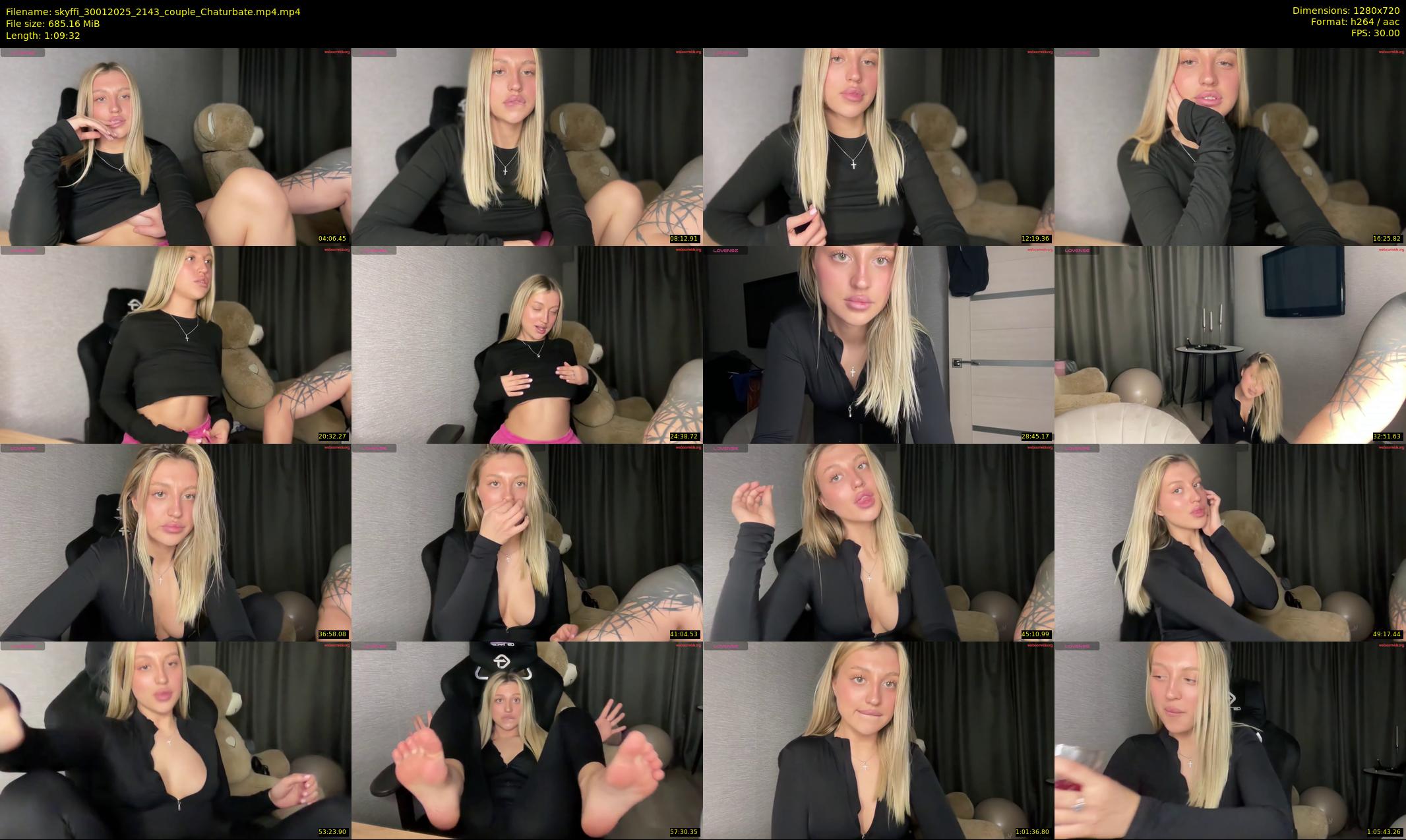 skyffi — 70 minute Chaturbate couple cam show recording, 720p, Jan 30, 2025