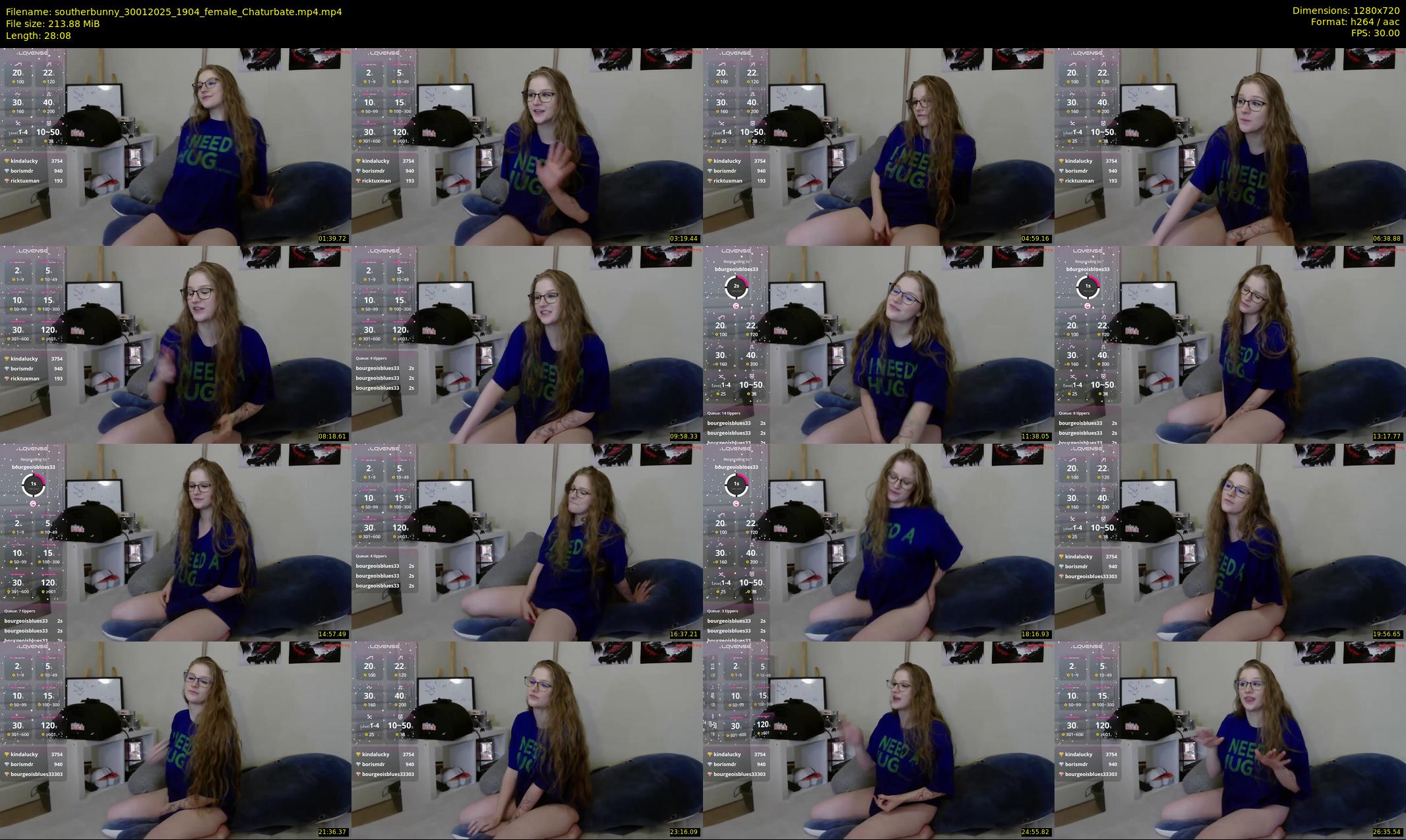 southerbunny — 29 minute Chaturbate female cam show recording, 720p, Jan 30, 2025