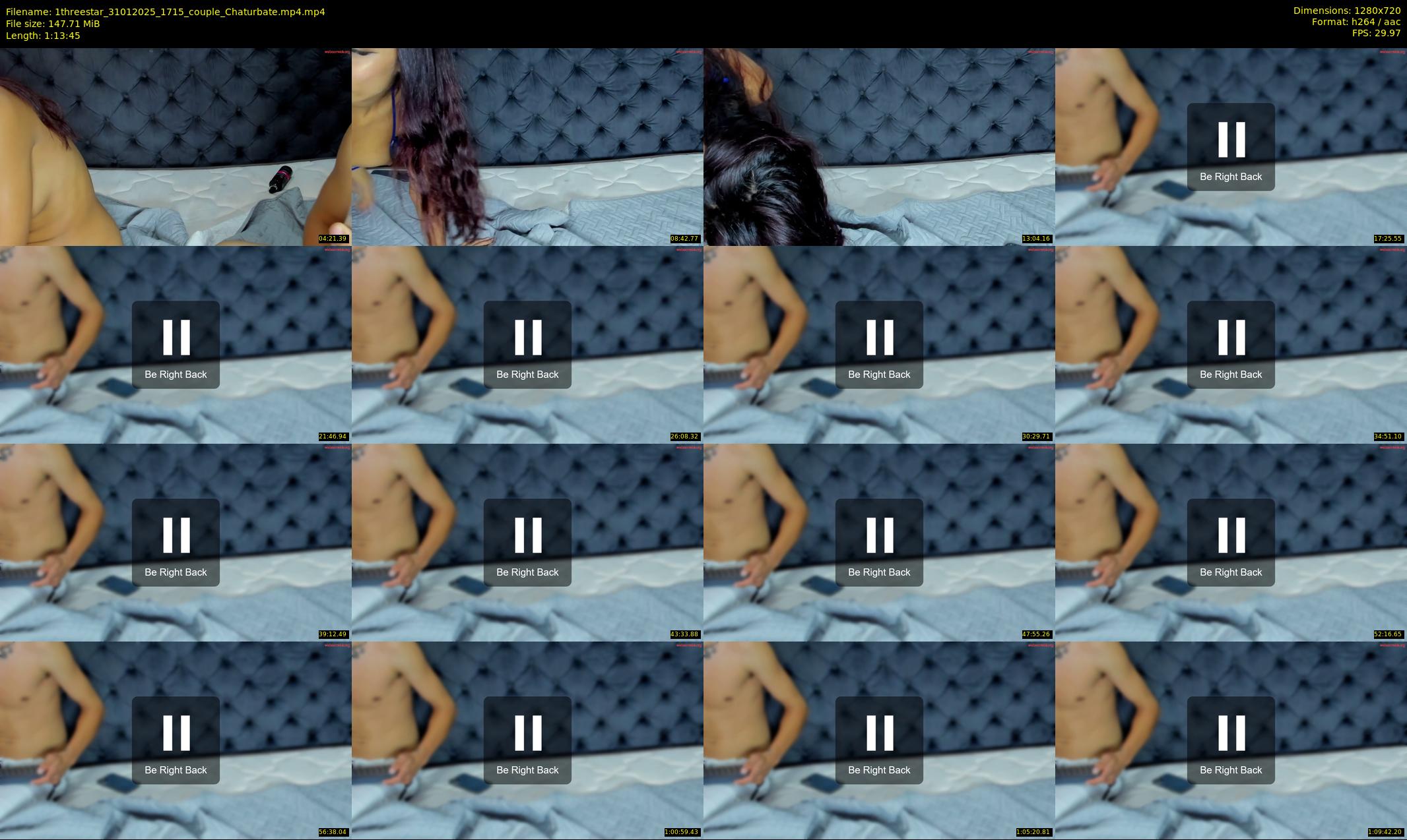 1threestar — 74 minute Chaturbate couple cam show recording, 720p, Jan 31, 2025