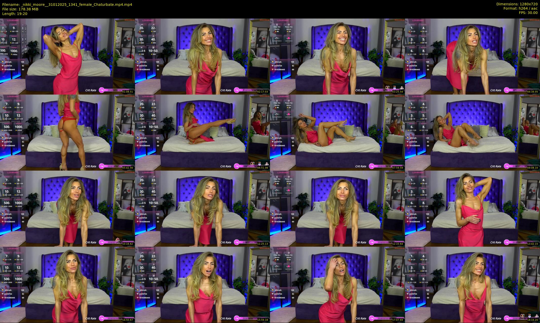_nikki_moore_ — 20 minute Chaturbate female cam show recording, 720p, Jan 31, 2025