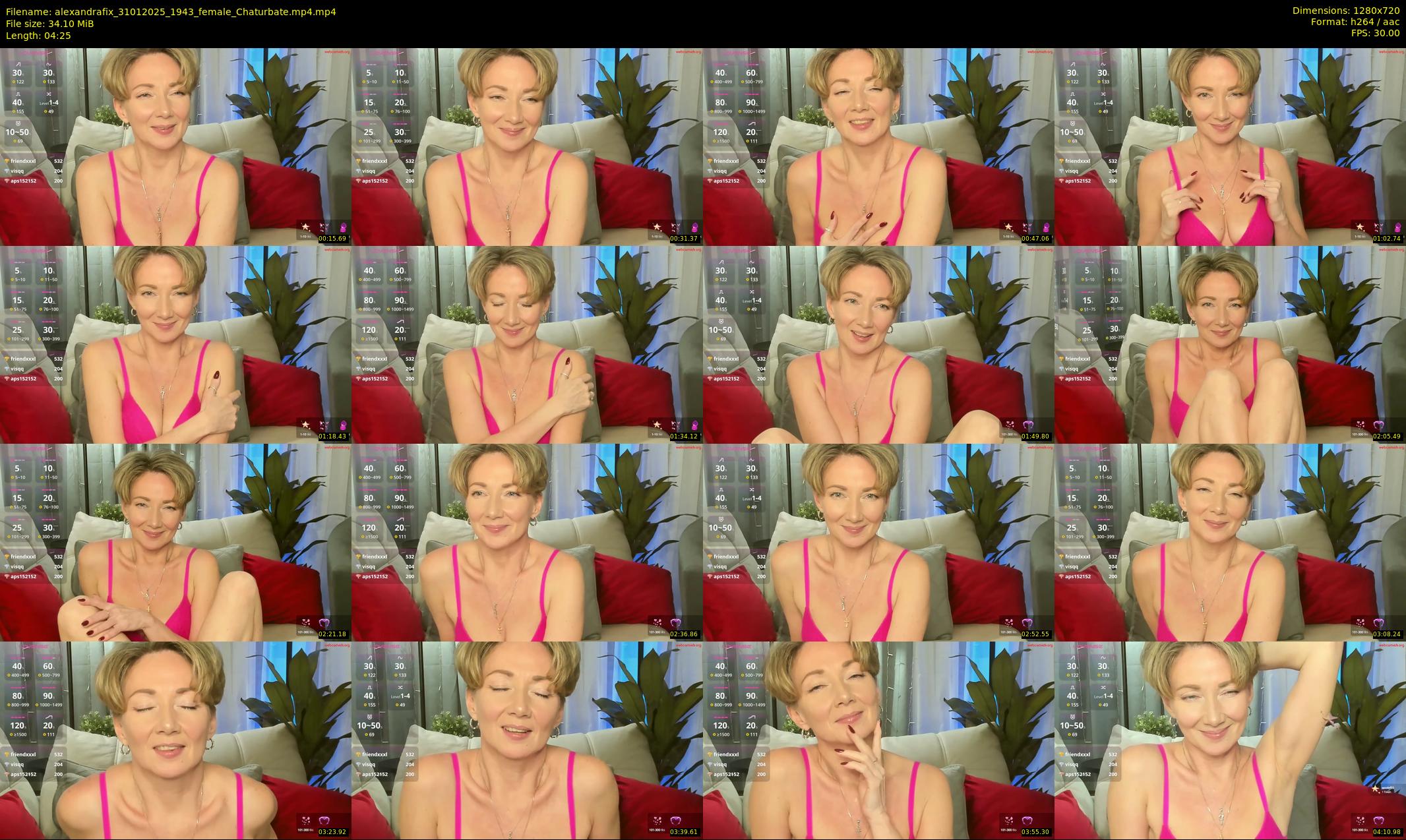 alexandrafix — 5 minute Chaturbate female cam show recording, 720p, Jan 31, 2025
