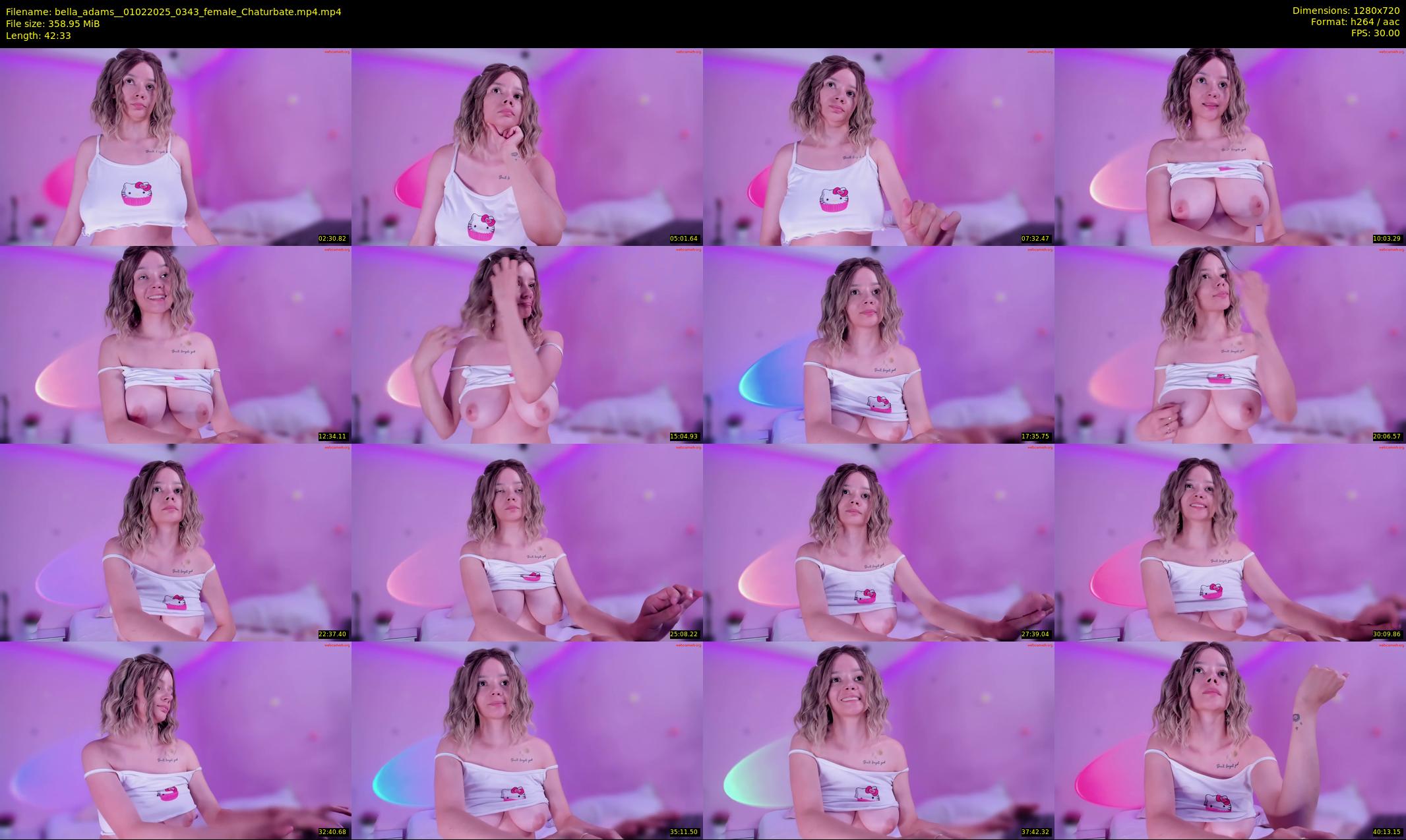 bella_adams_ — 43 minute Chaturbate female cam show recording, 720p, Feb 1, 2025