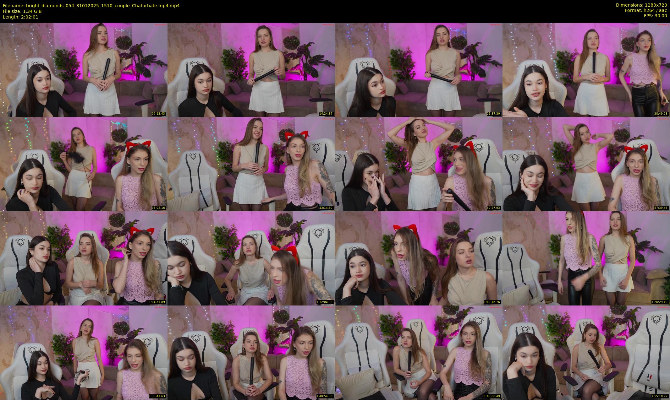 bright_diamonds_054 — 123 minute Chaturbate couple cam show recording, 720p, Jan 31, 2025