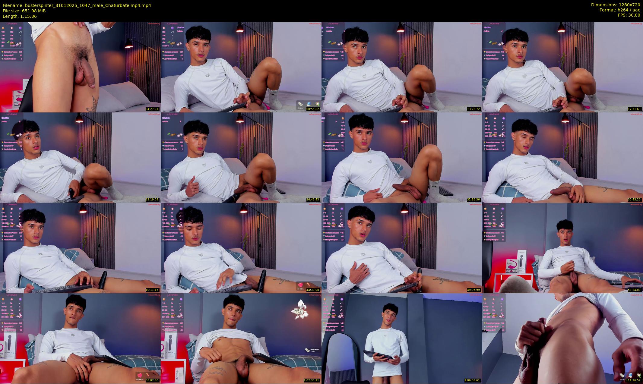 busterspinter — 76 minute Chaturbate male cam show recording, 720p, Jan 31, 2025