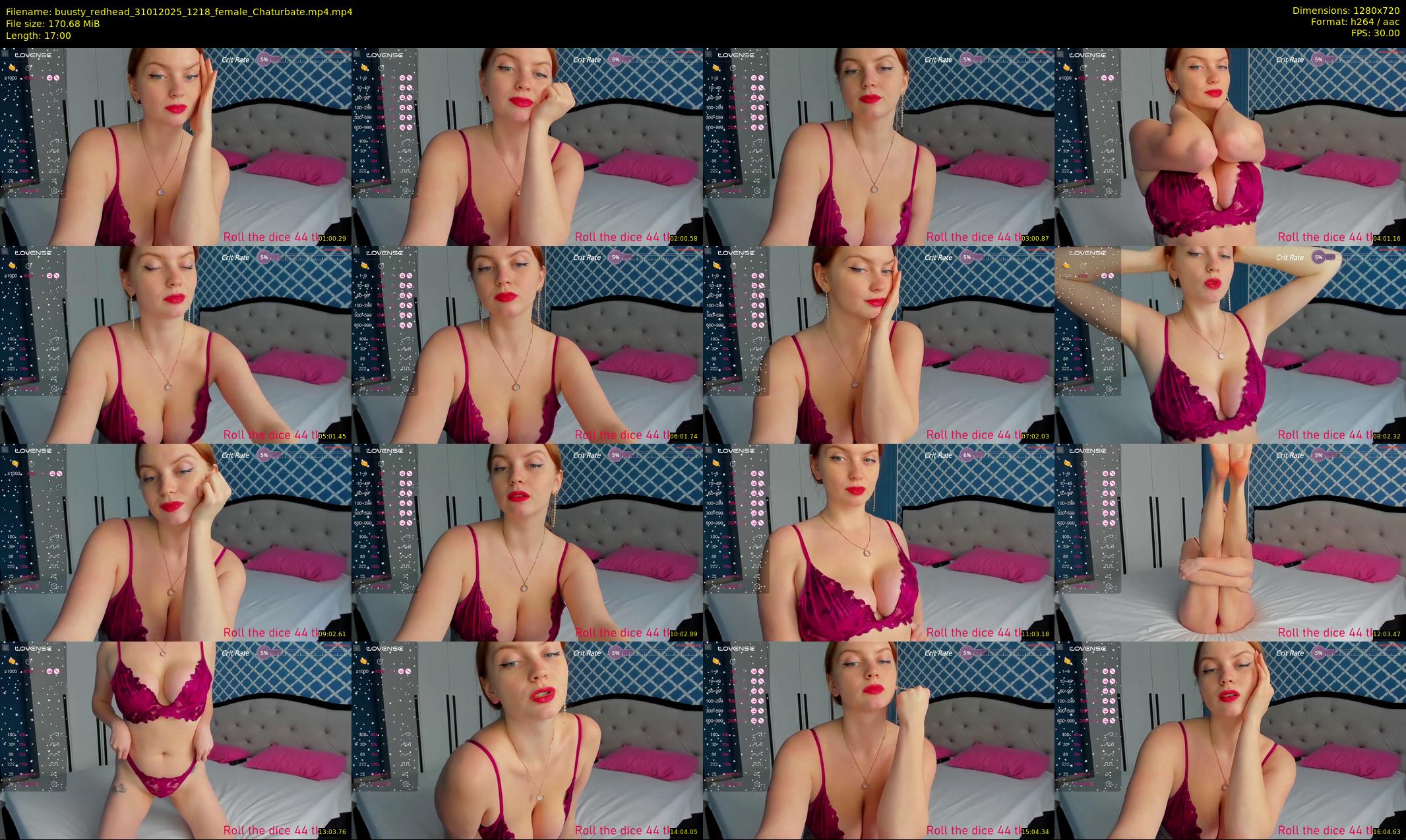 buusty_redhead — 17 minute Chaturbate female cam show recording, 720p, Jan 31, 2025