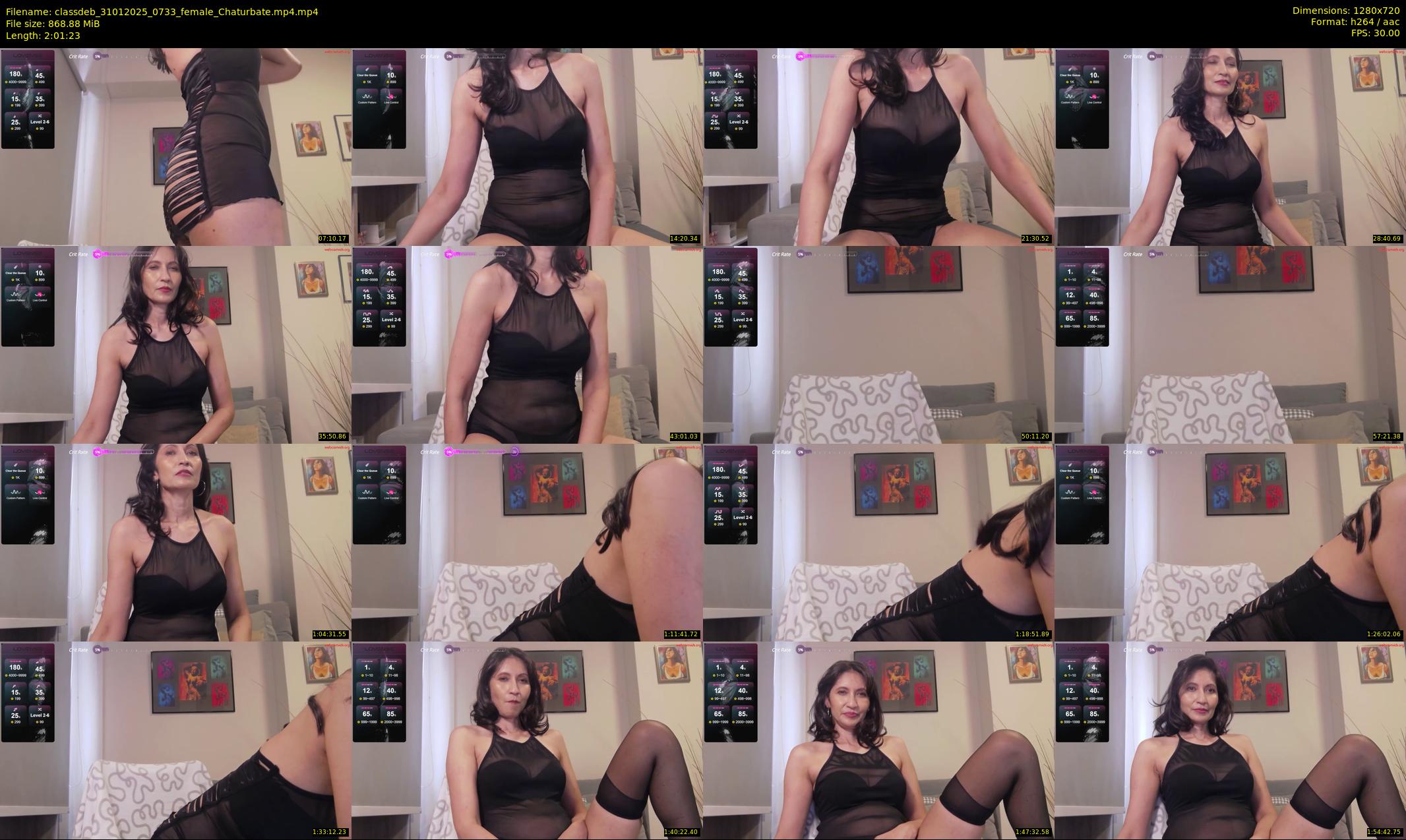 classdeb — 122 minute Chaturbate female cam show recording, 720p, Jan 31, 2025