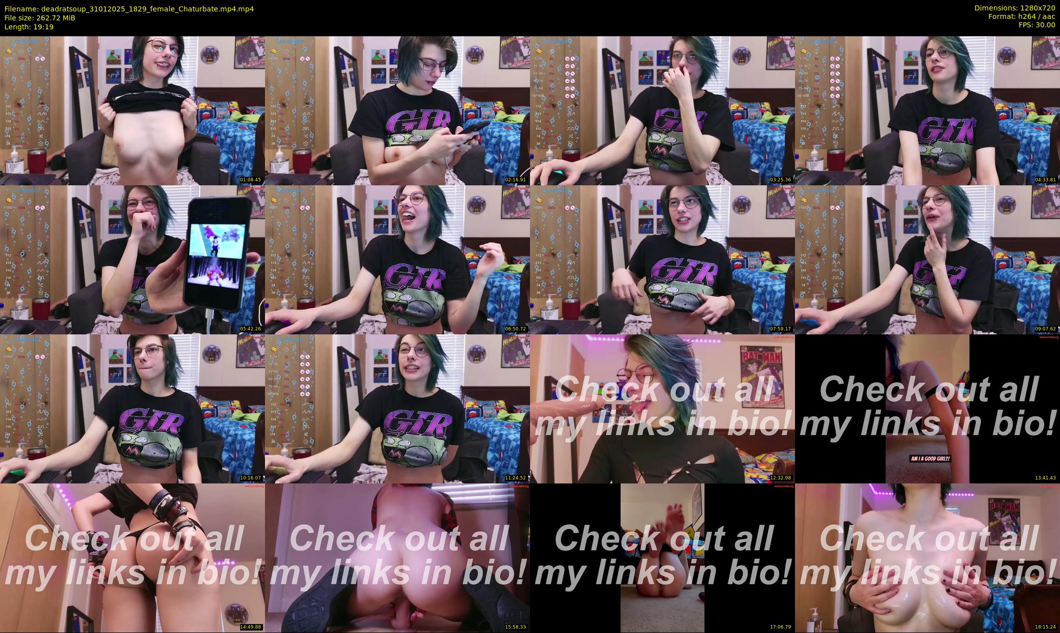 deadratsoup — 20 minute Chaturbate female cam show recording, 720p, Jan 31, 2025