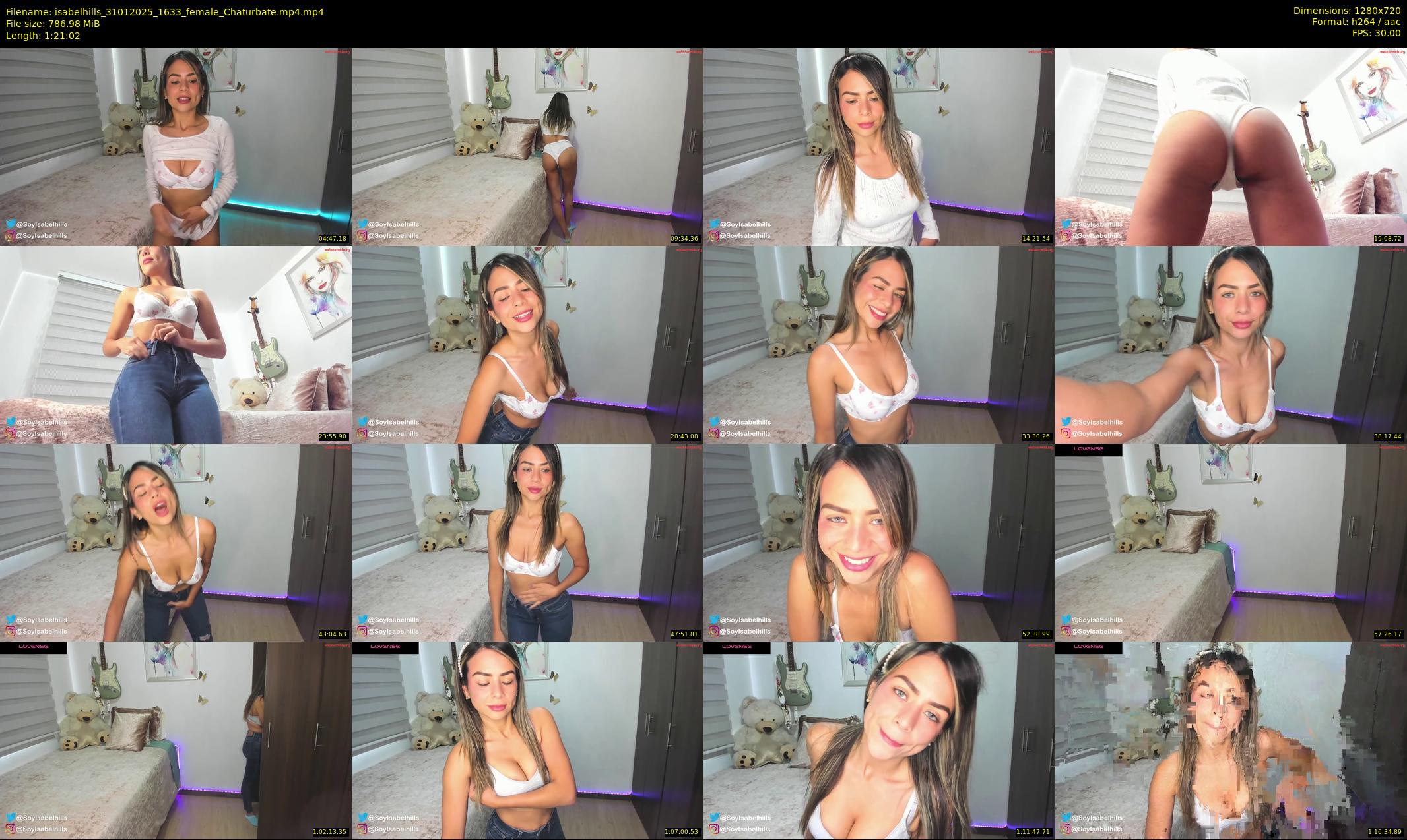 isabelhills — 82 minute Chaturbate female cam show recording, 720p, Jan 31, 2025