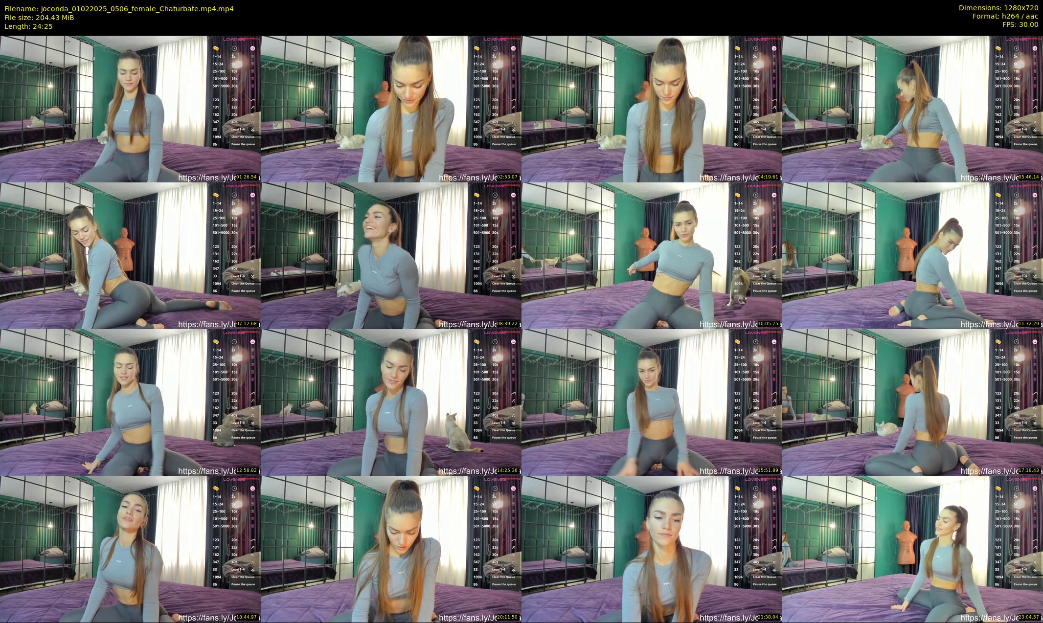 joconda — 25 minute Chaturbate female cam show recording, 720p, Feb 1, 2025