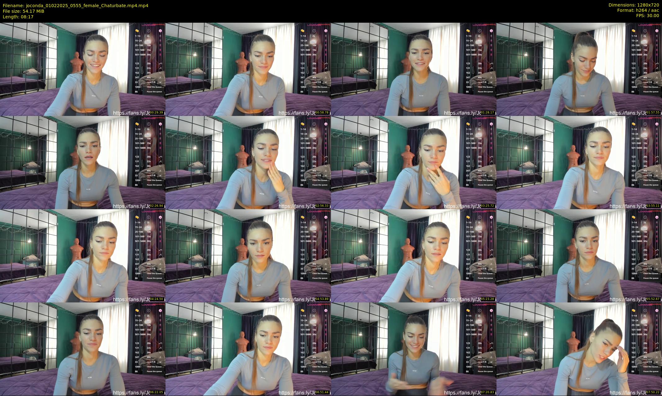 joconda — 9 minute Chaturbate female cam show recording, 720p, Feb 1, 2025
