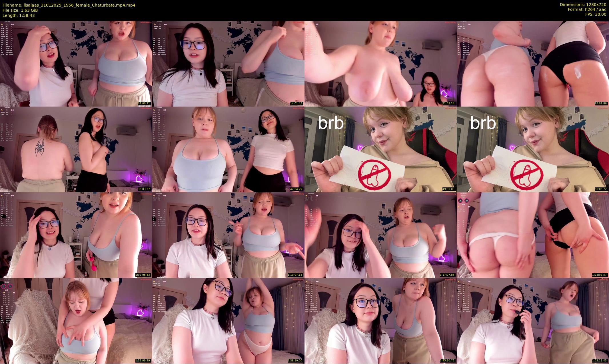 lisalaas — 119 minute Chaturbate female cam show recording, 720p, Jan 31, 2025