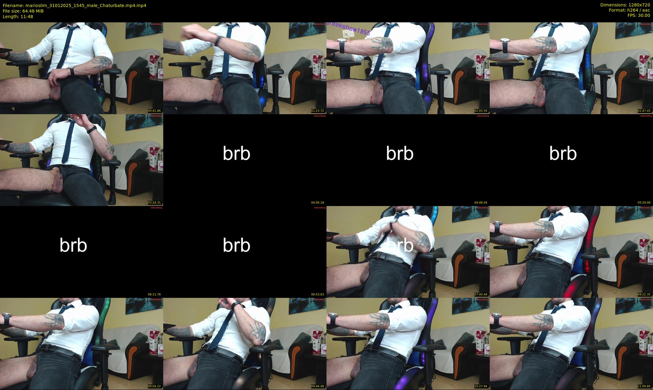 marioslim — 12 minute Chaturbate male cam show recording, 720p, Jan 31, 2025