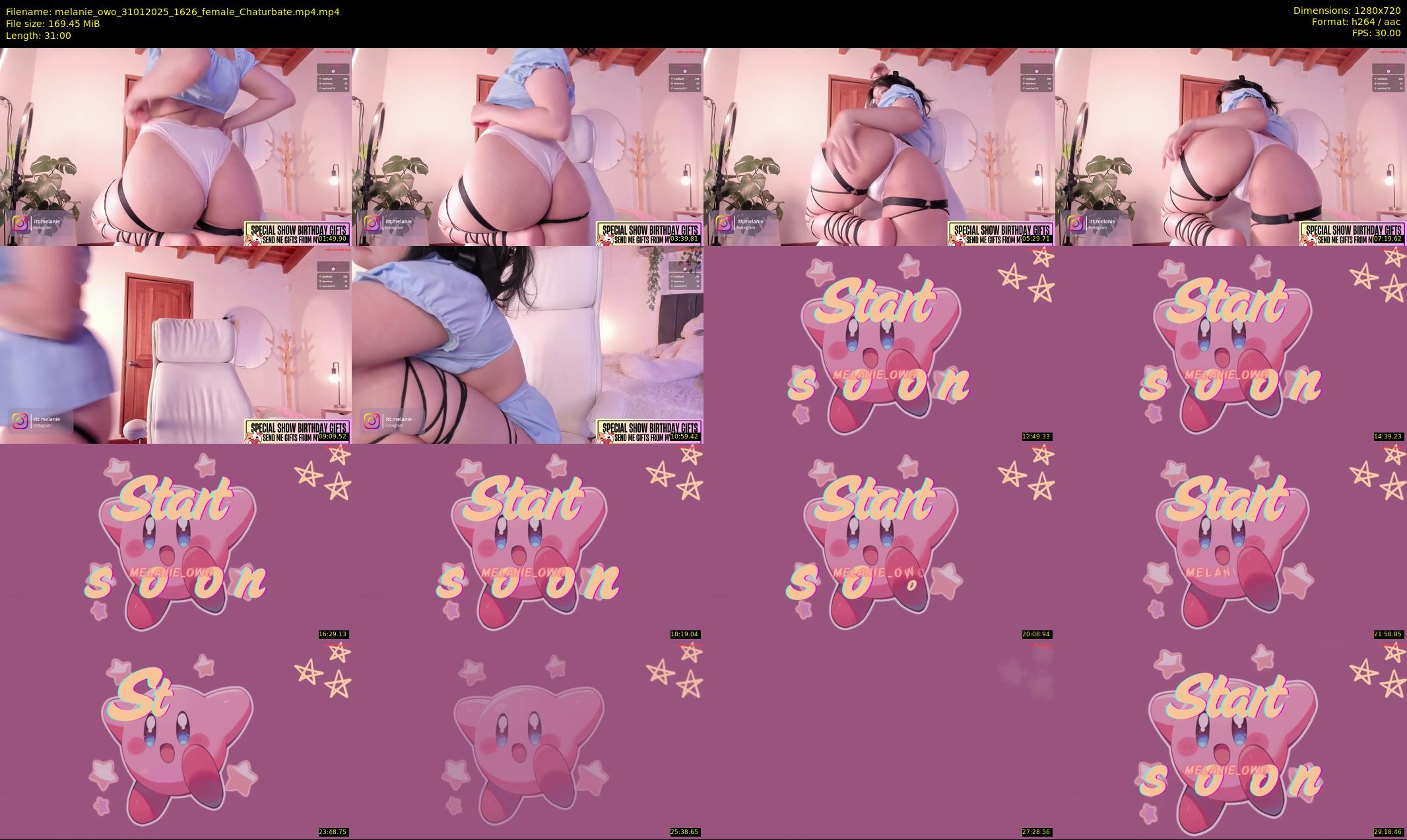 melanie_owo — 31 minute Chaturbate female cam show recording, 720p, Jan 31, 2025