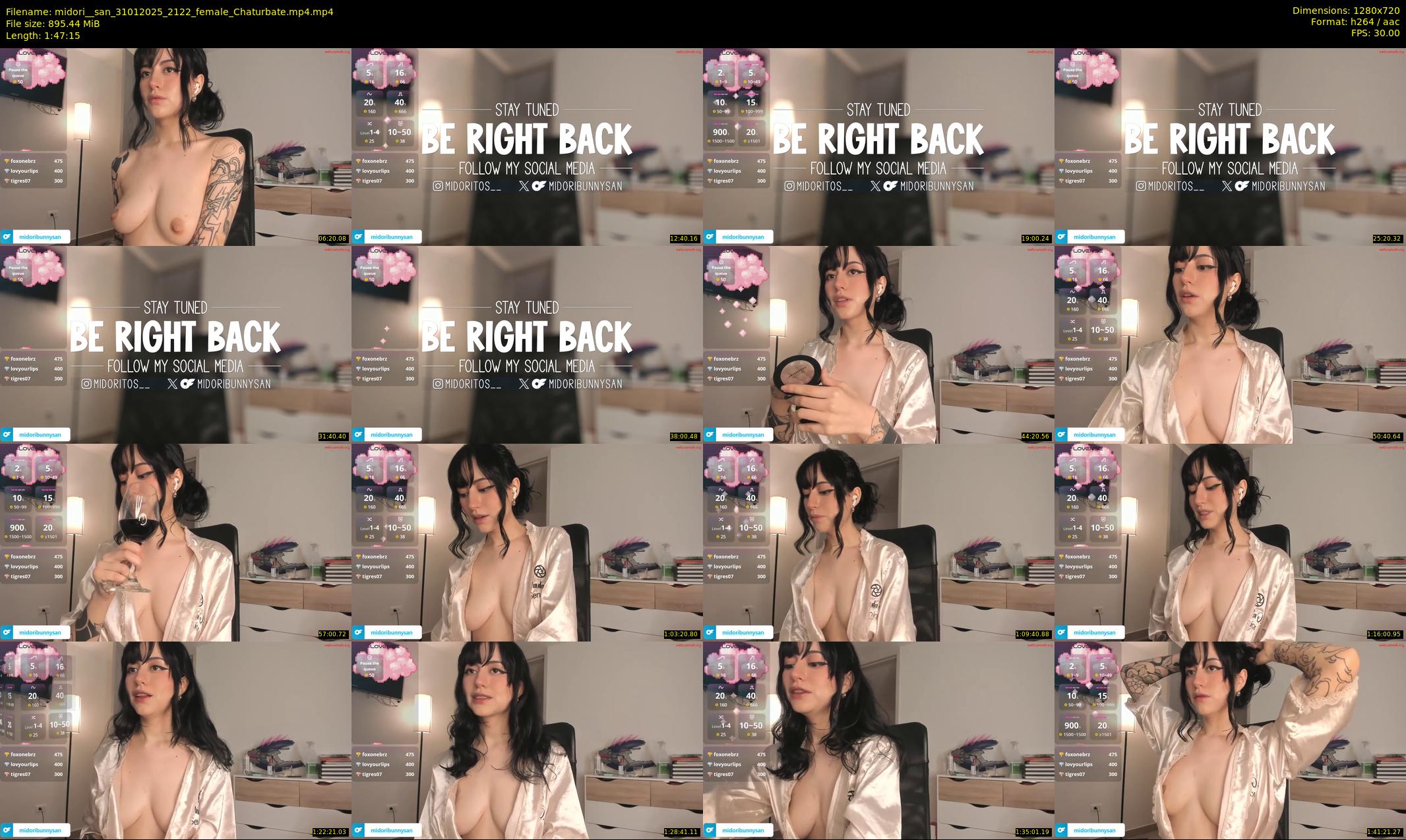 midori__san — 108 minute Chaturbate female cam show recording, 720p, Jan 31, 2025