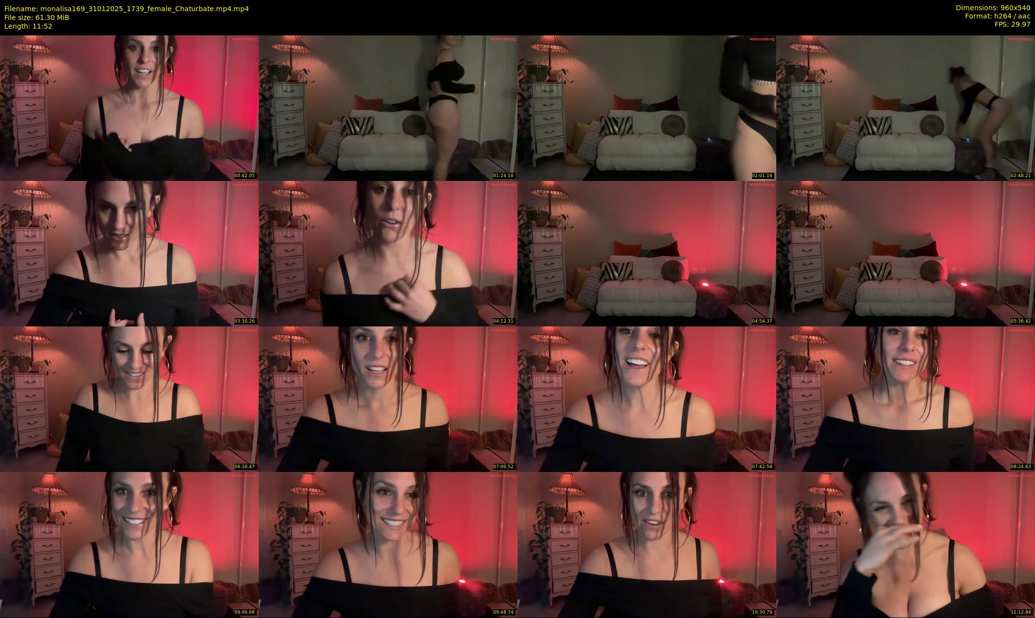 monalisa169 — 12 minute Chaturbate female cam show recording, 480p, Jan 31, 2025