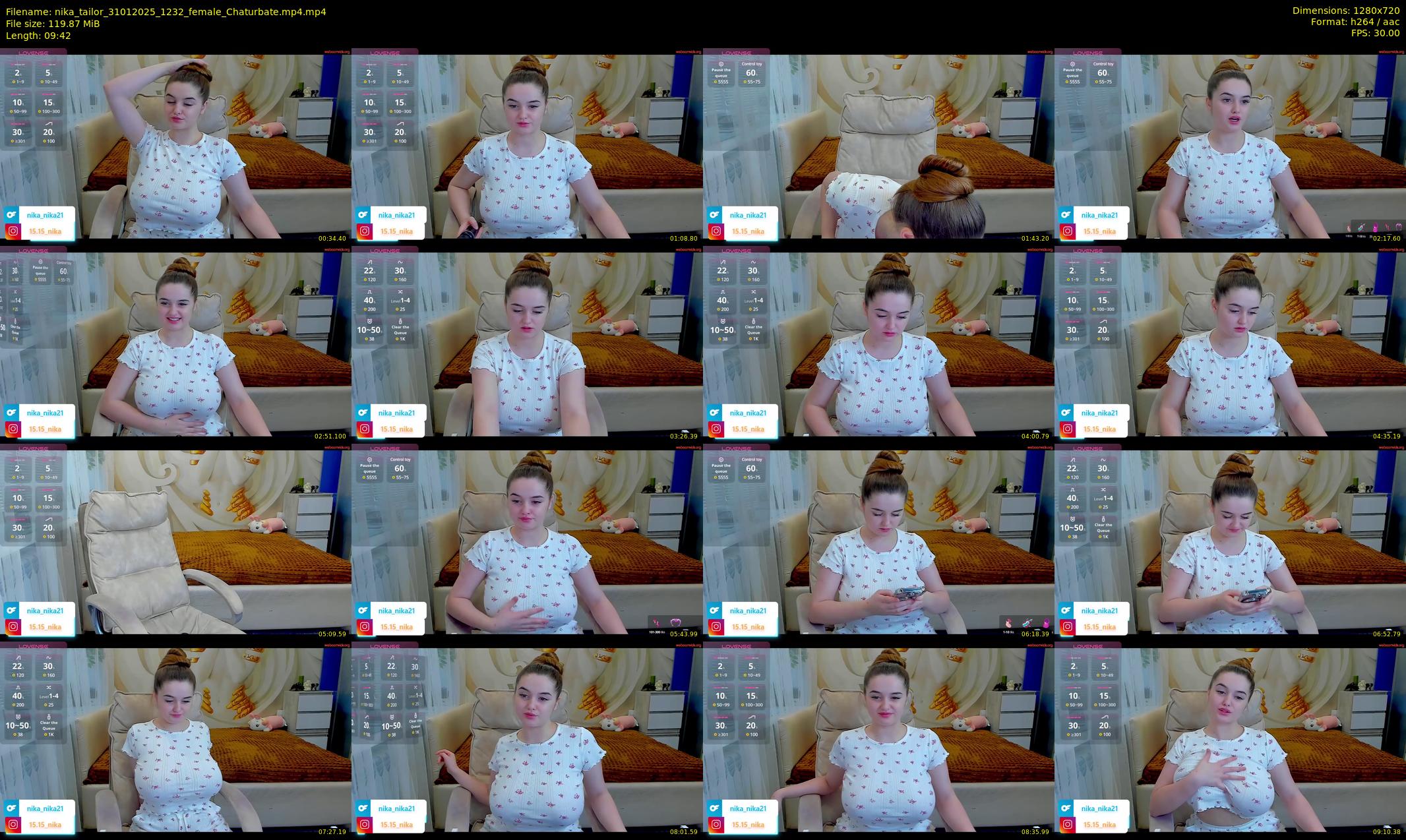 nika_tailor — 10 minute Chaturbate female cam show recording, 720p, Jan 31, 2025