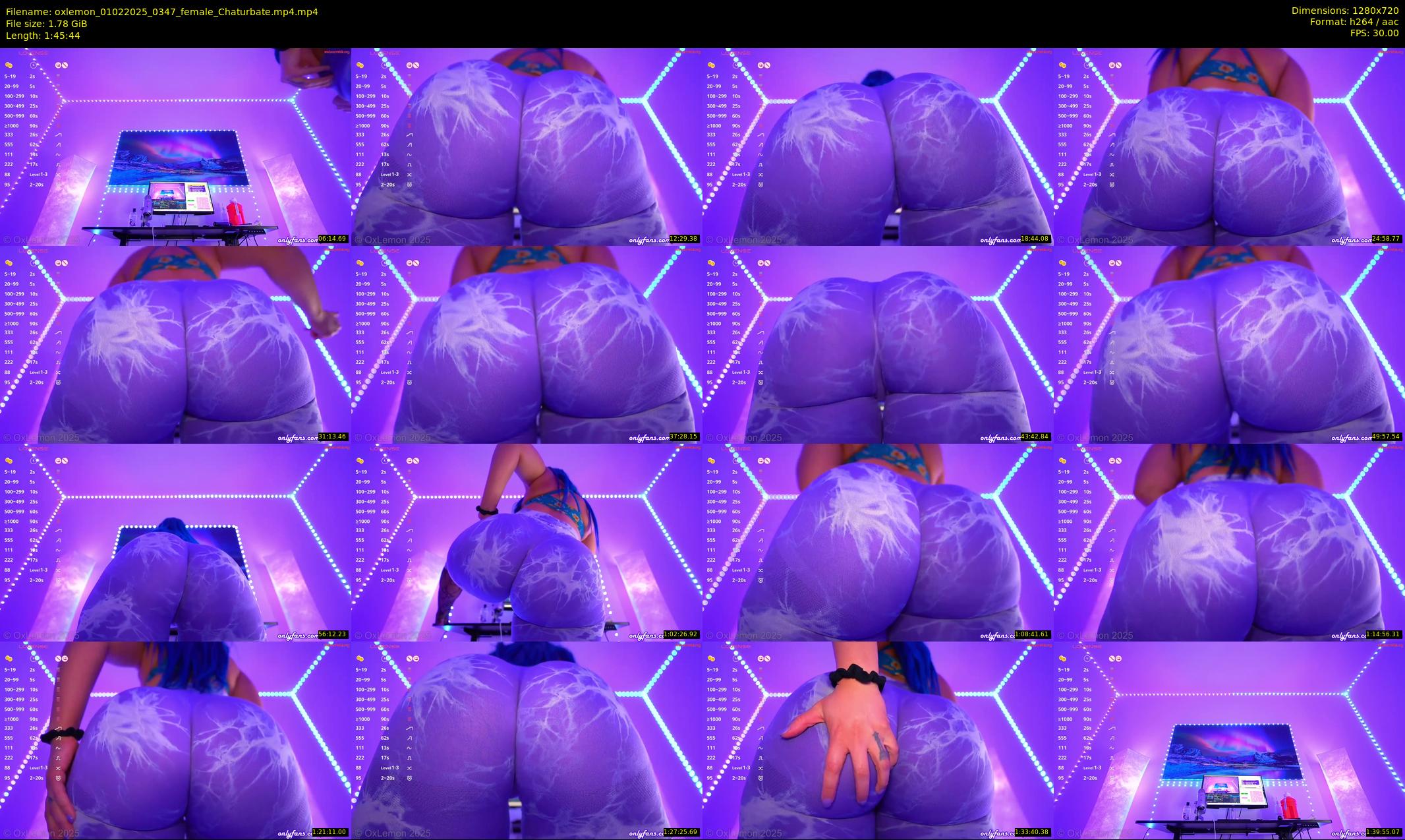 oxlemon — 106 minute Chaturbate female cam show recording, 720p, Feb 1, 2025
