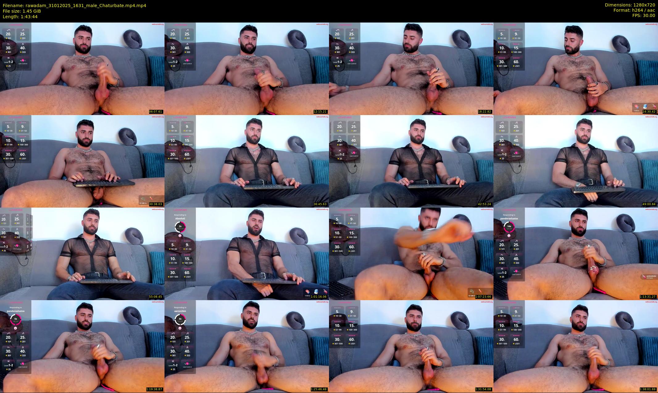 rawadam — 104 minute Chaturbate male cam show recording, 720p, Jan 31, 2025
