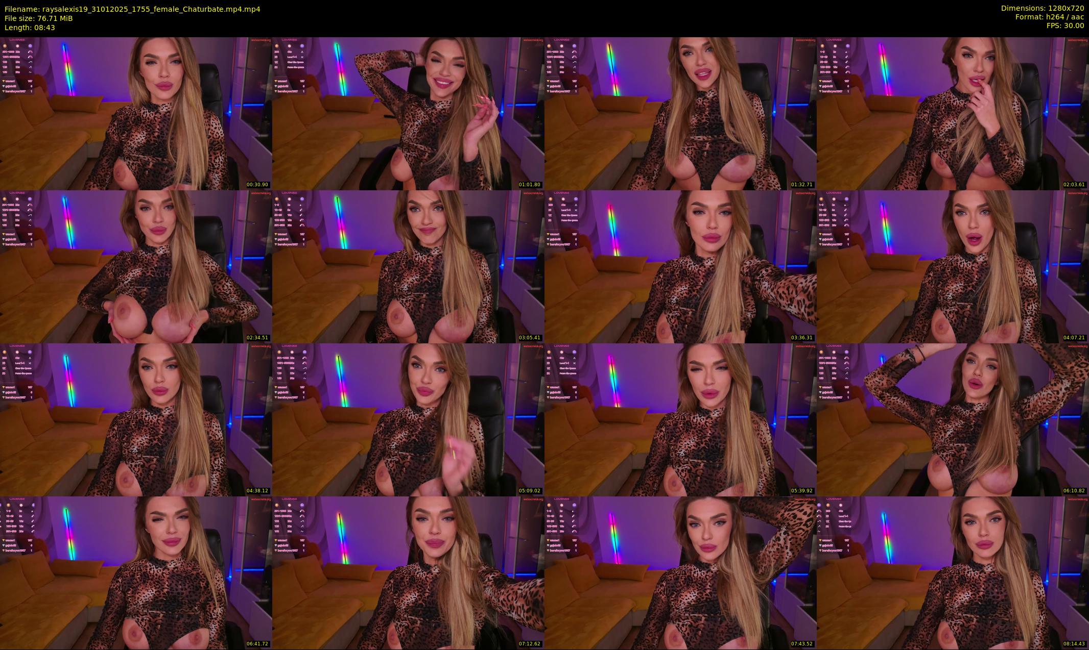 raysalexis19 — 9 minute Chaturbate female cam show recording, 720p, Jan 31, 2025