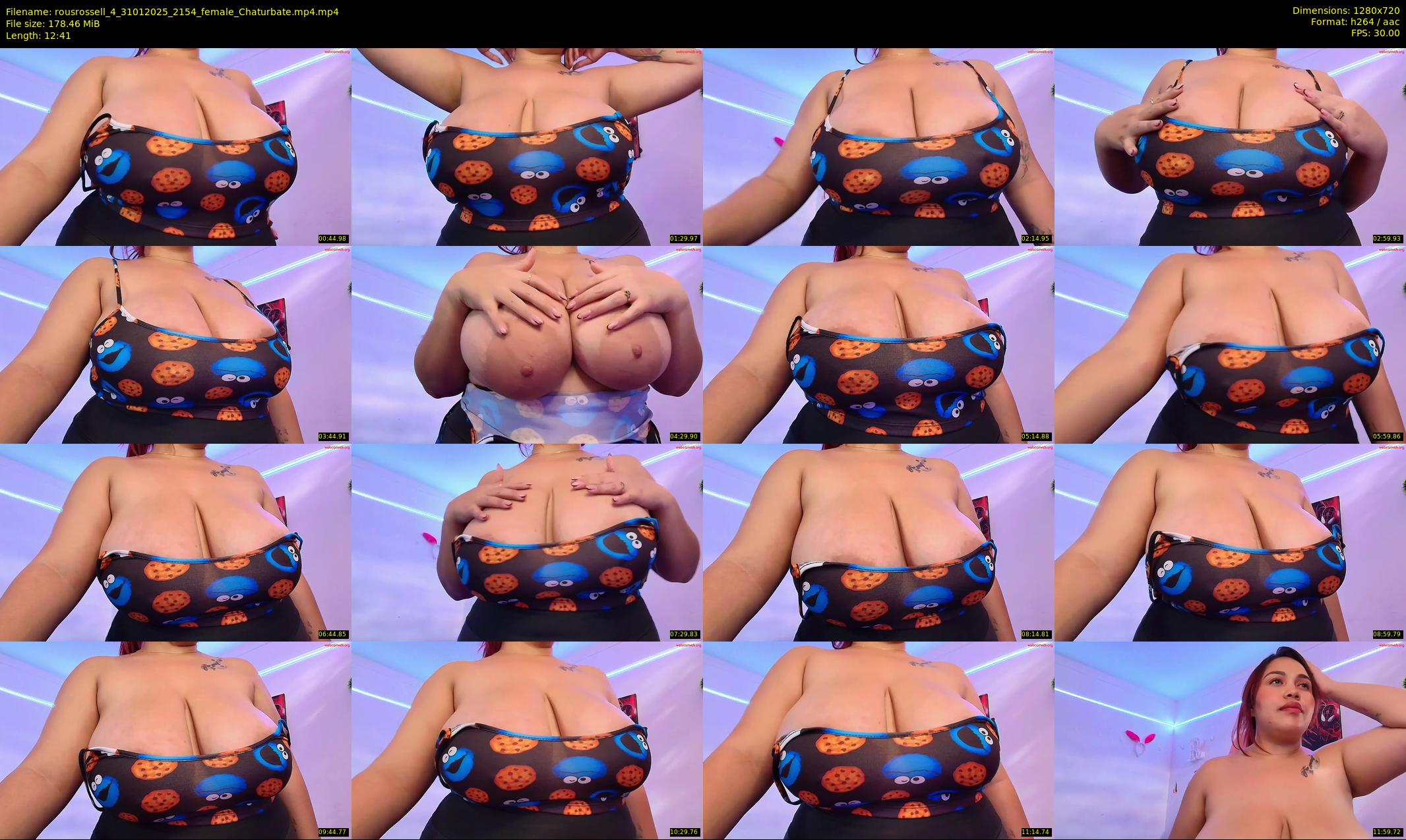 rousrossell_4 — 13 minute Chaturbate female cam show recording, 720p, Jan 31, 2025