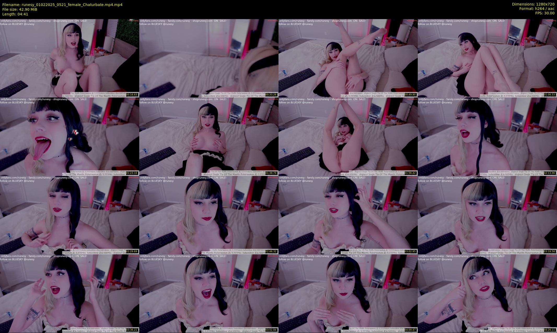 runesy — 5 minute Chaturbate female cam show recording, 720p, Feb 1, 2025