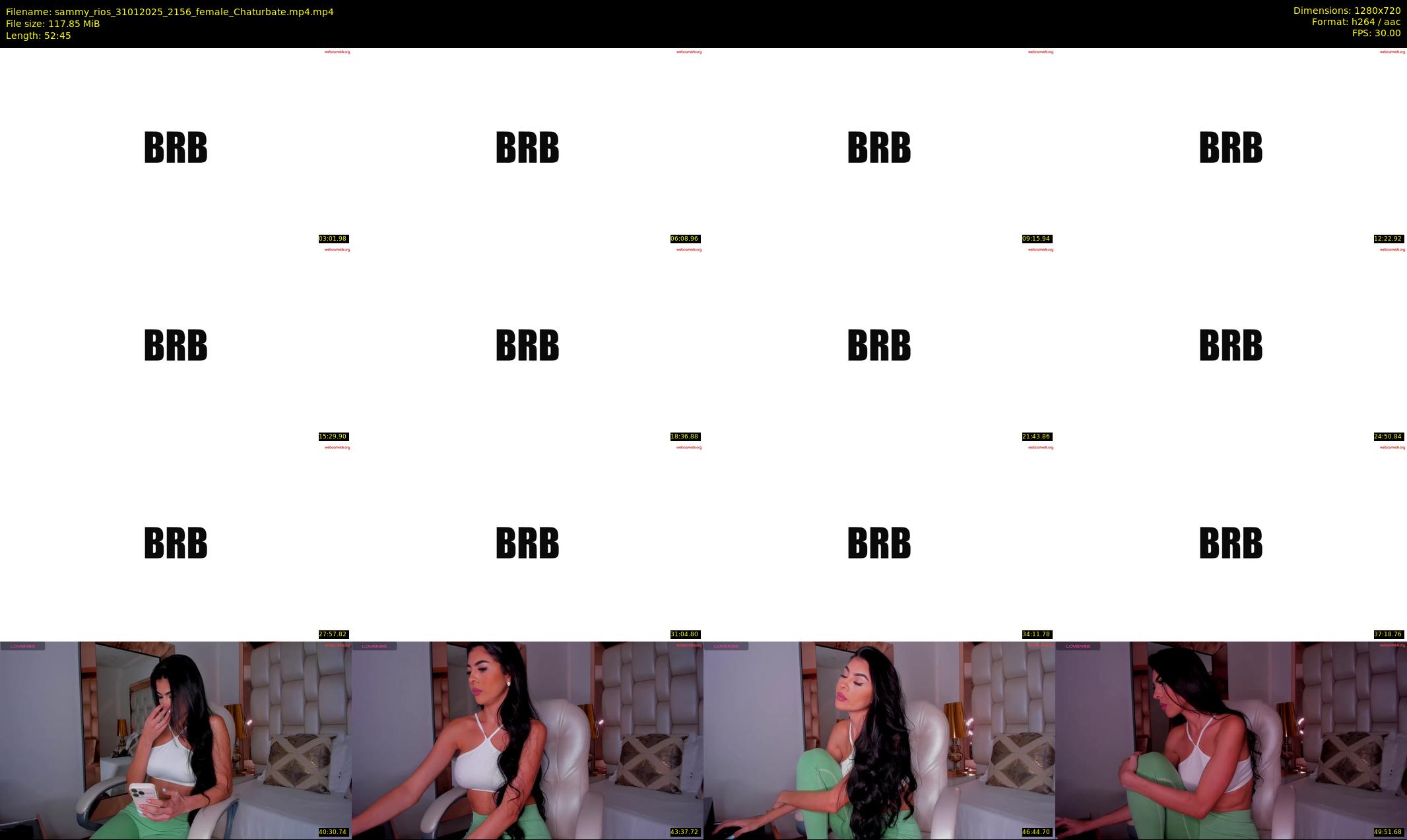 sammy_rios — 53 minute Chaturbate female cam show recording, 720p, Jan 31, 2025