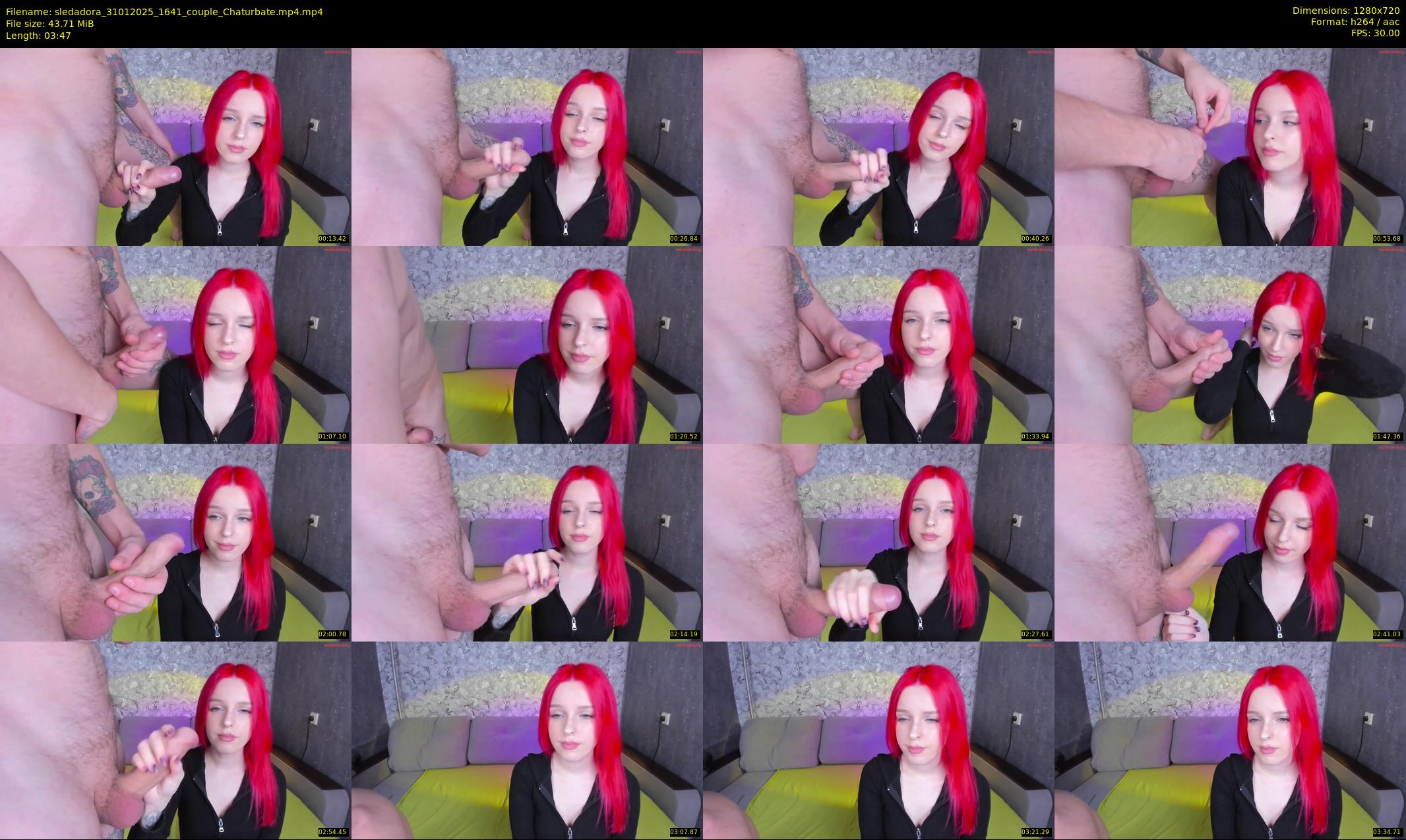 sledadora — 4 minute Chaturbate couple cam show recording, 720p, Jan 31, 2025
