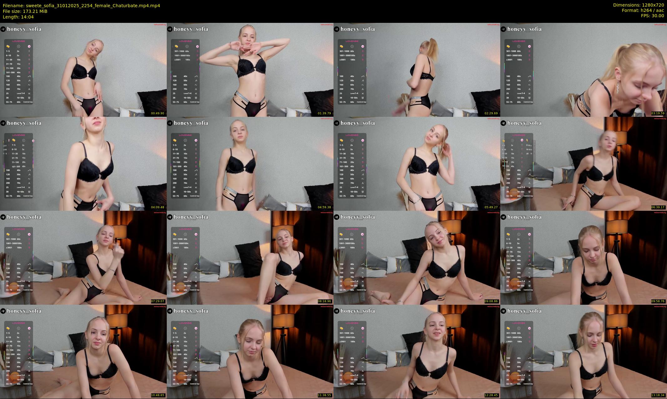 sweete_sofia — 15 minute Chaturbate female cam show recording, 720p, Jan 31, 2025