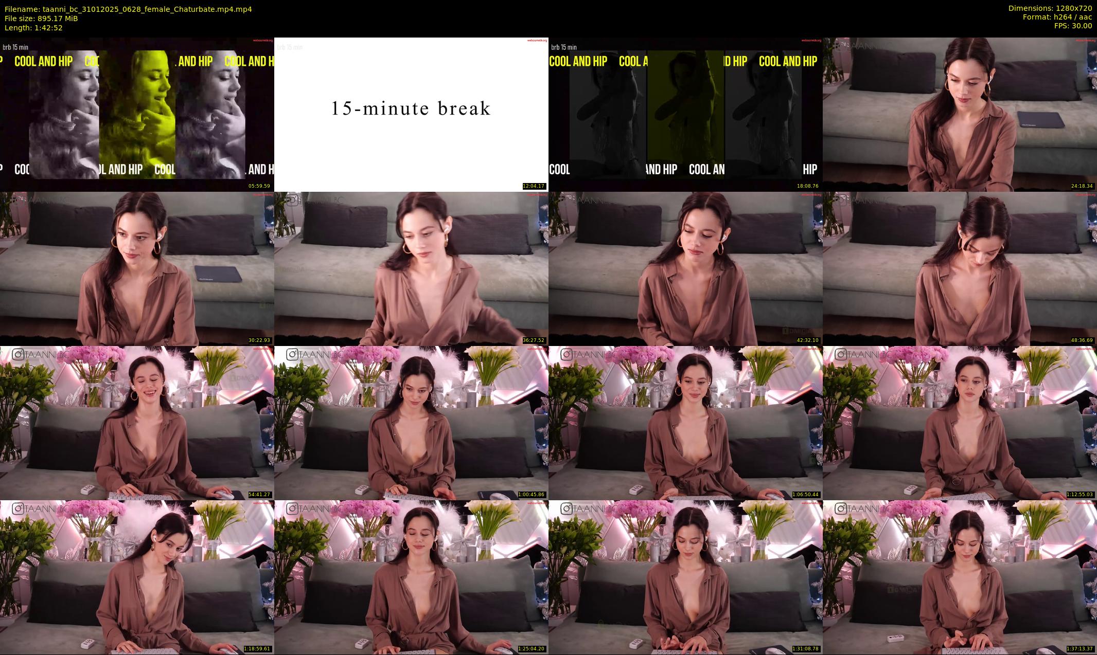 taanni_bc — 103 minute Chaturbate female cam show recording, 720p, Jan 31, 2025