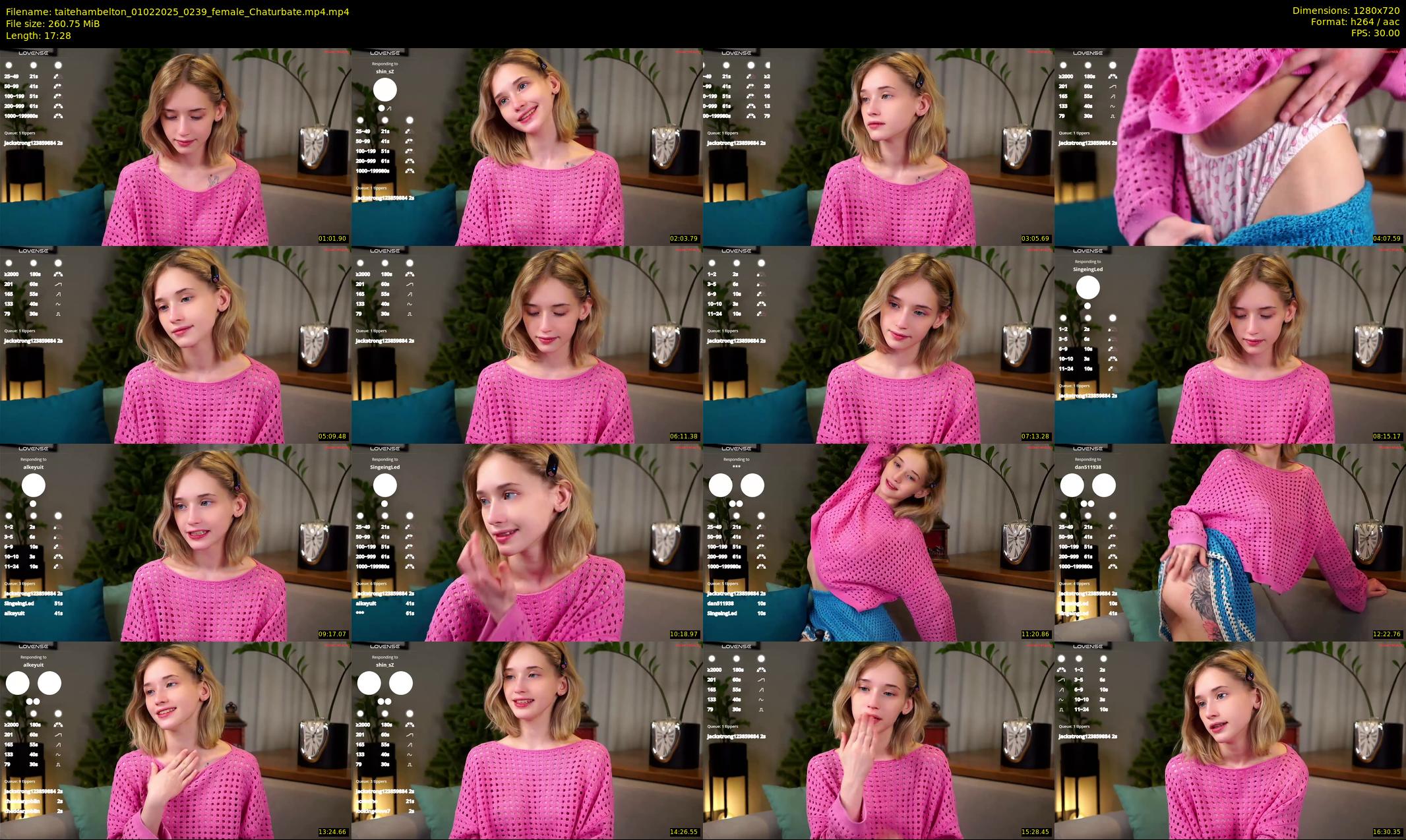 taitehambelton — 18 minute Chaturbate female cam show recording, 720p, Feb 1, 2025