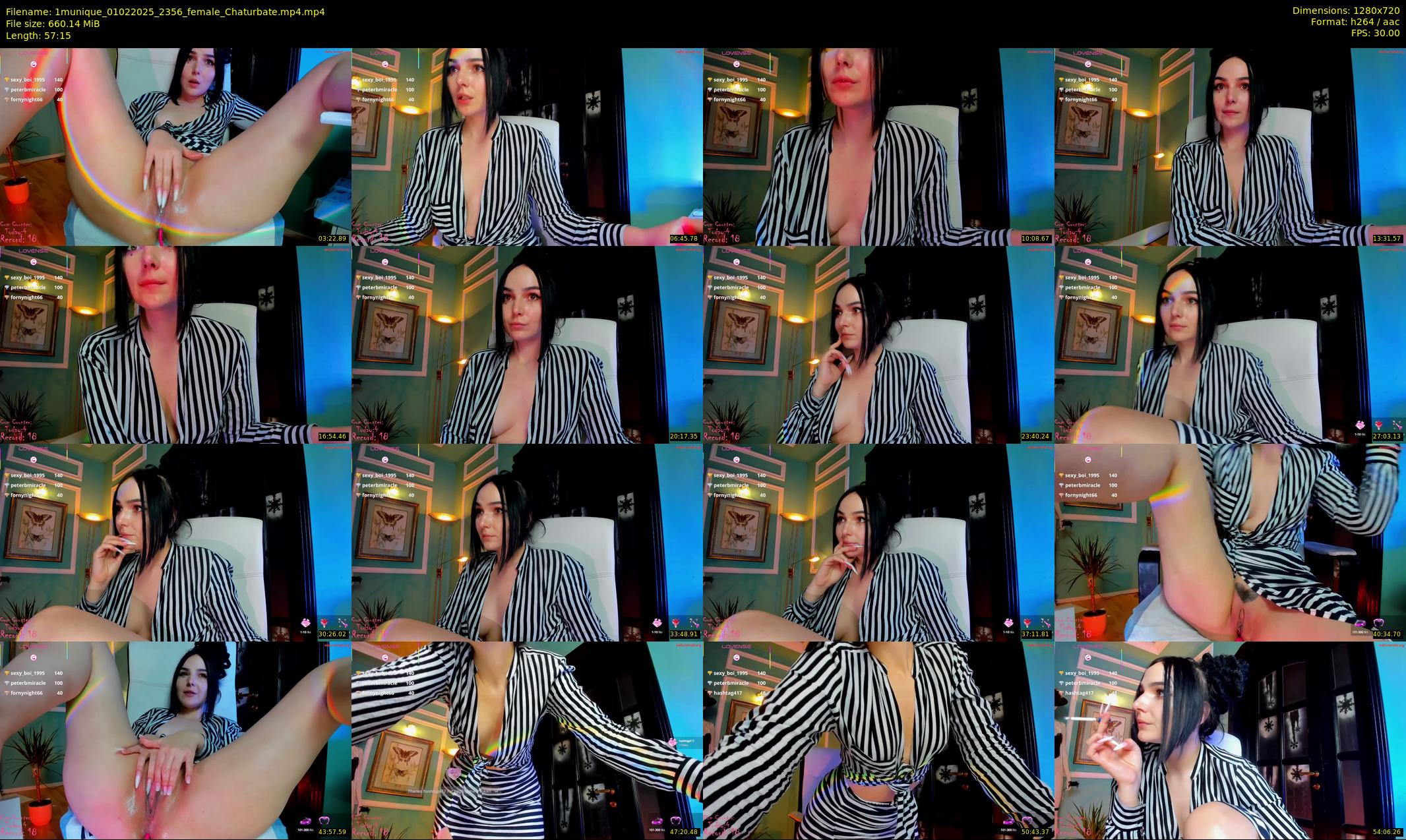1munique — 58 minute Chaturbate female cam show recording, 720p, Feb 1, 2025