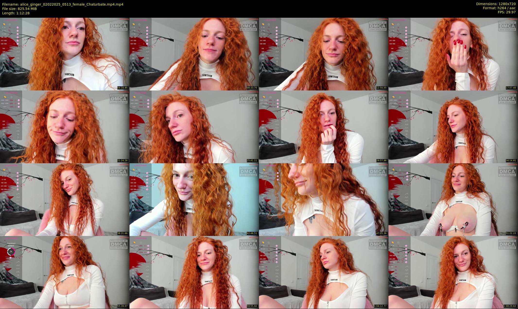 alice_ginger — 73 minute Chaturbate female cam show recording, 720p, Feb 2, 2025