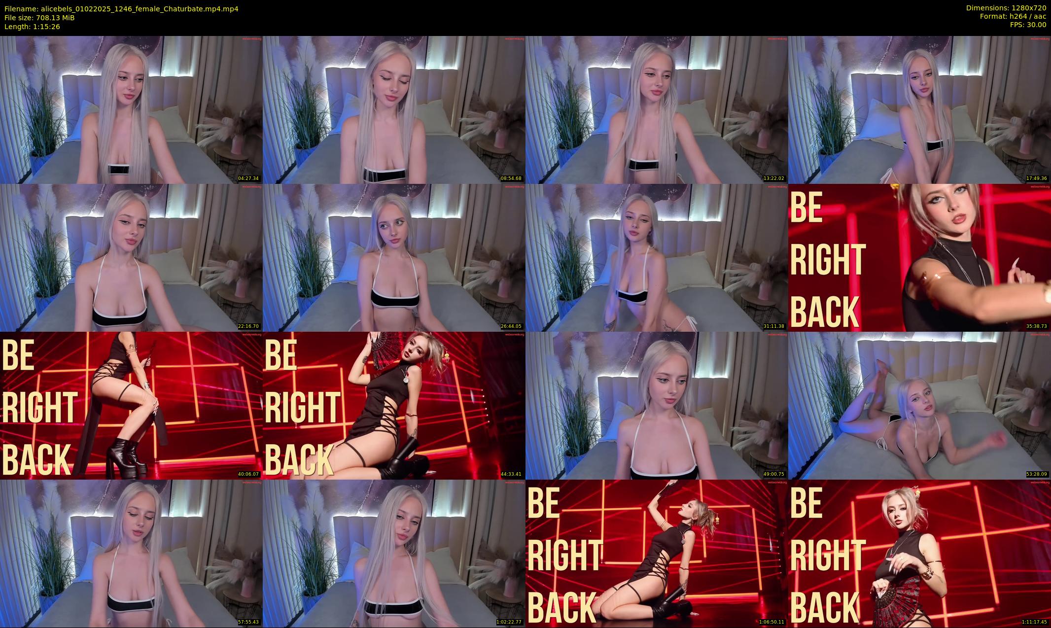 alicebels — 76 minute Chaturbate female cam show recording, 720p, Feb 1, 2025