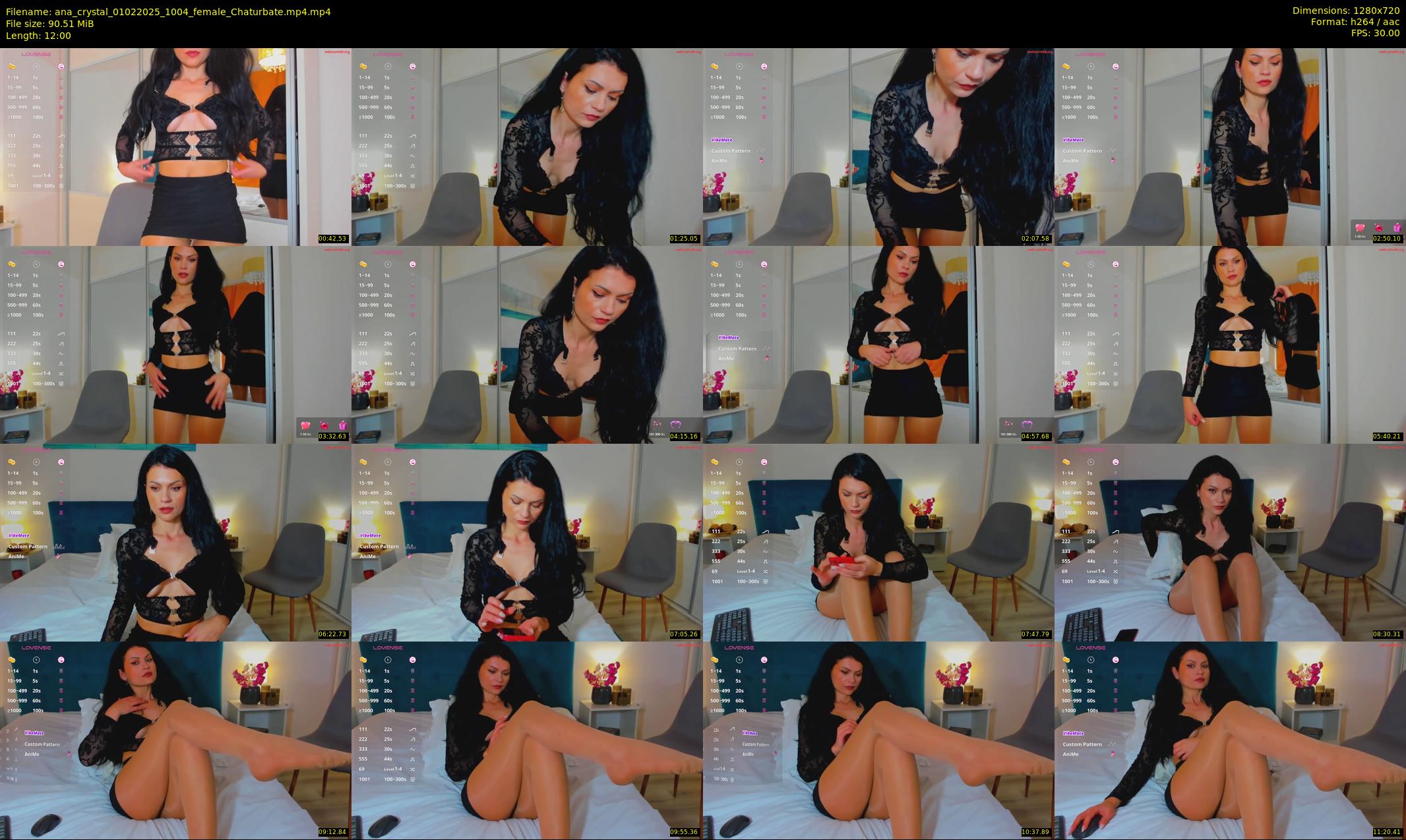 ana_crystal — 12 minute Chaturbate female cam show recording, 720p, Feb 1, 2025